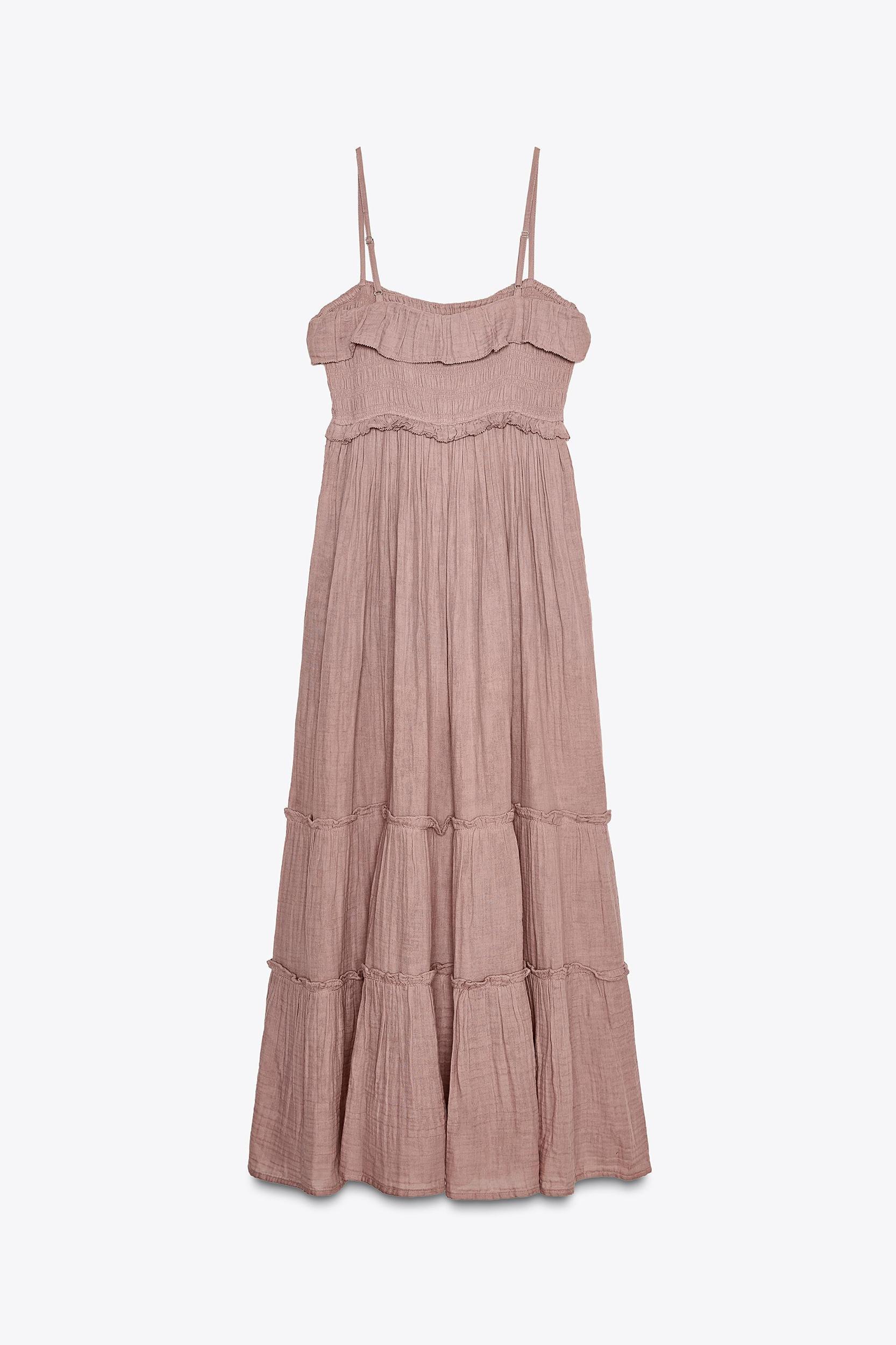 RUFFLED MIDI DRESS Product Image