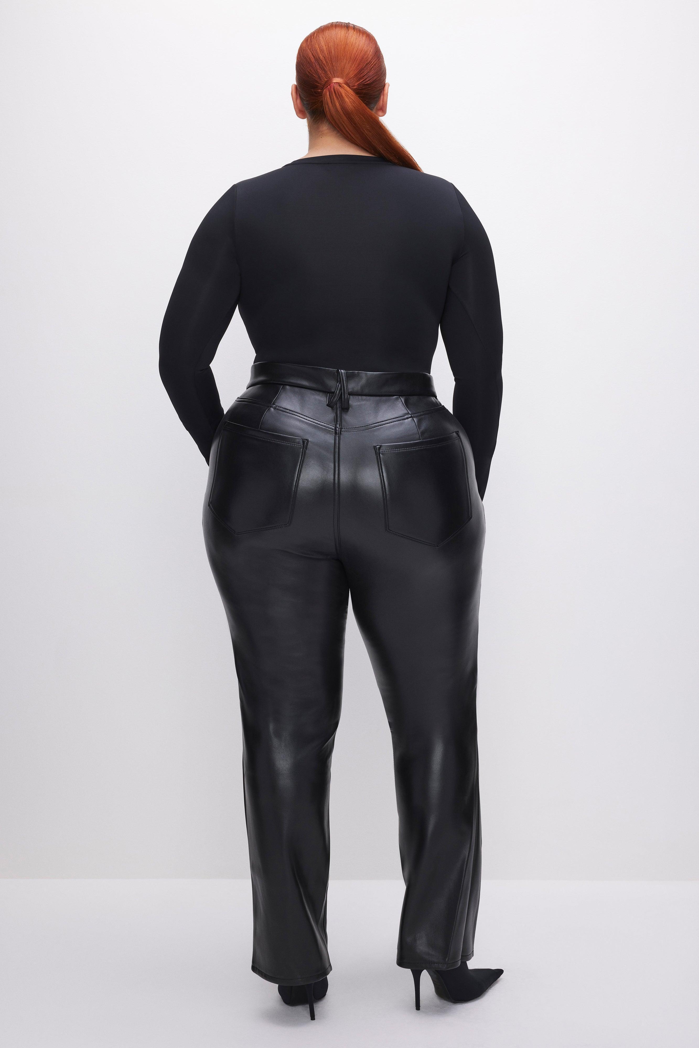 GOOD ICON FAUX LEATHER PANTS | BLACK001 Product Image