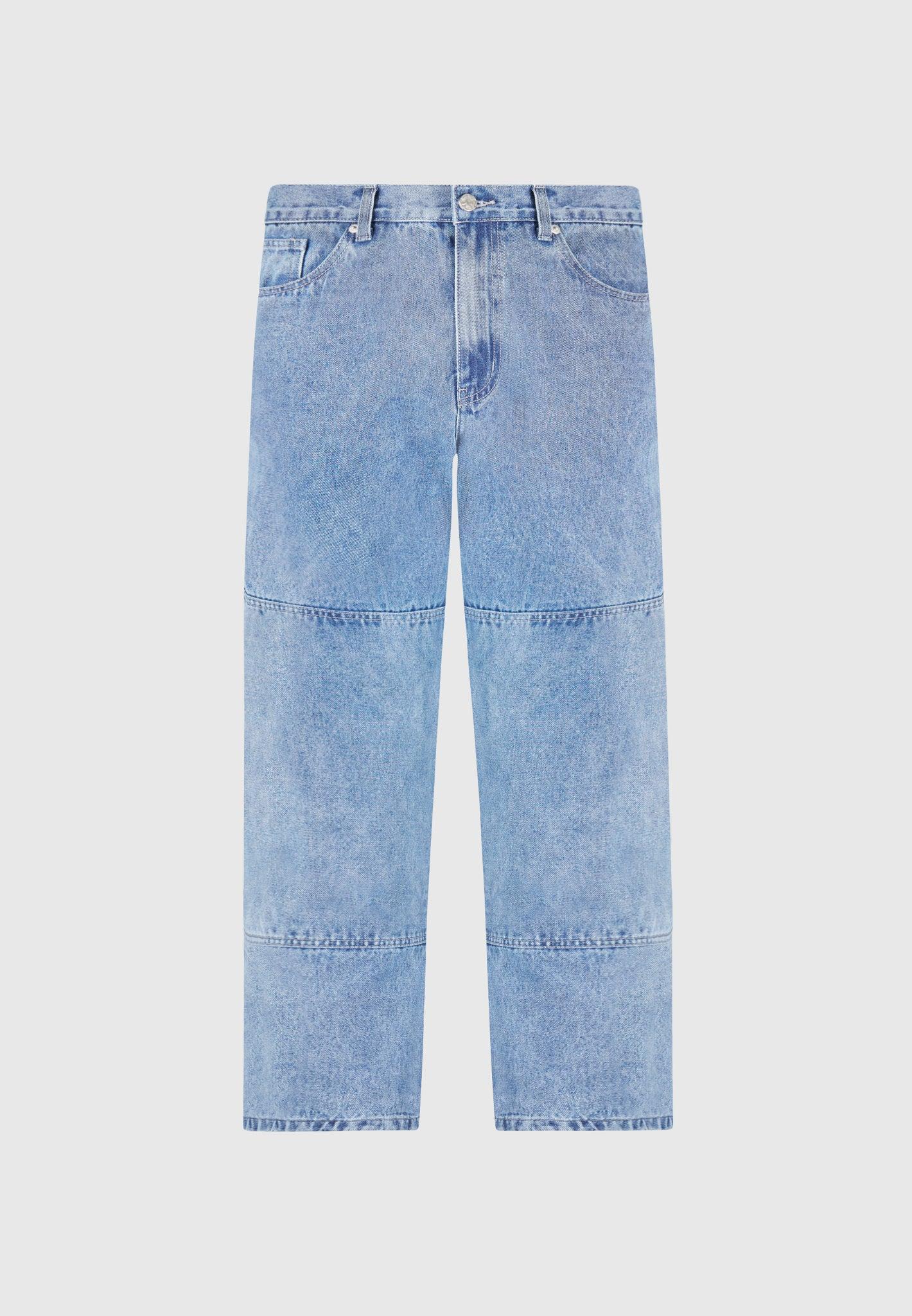 Contrast Stitch Carpenter Jean - Mid Blue Male Product Image