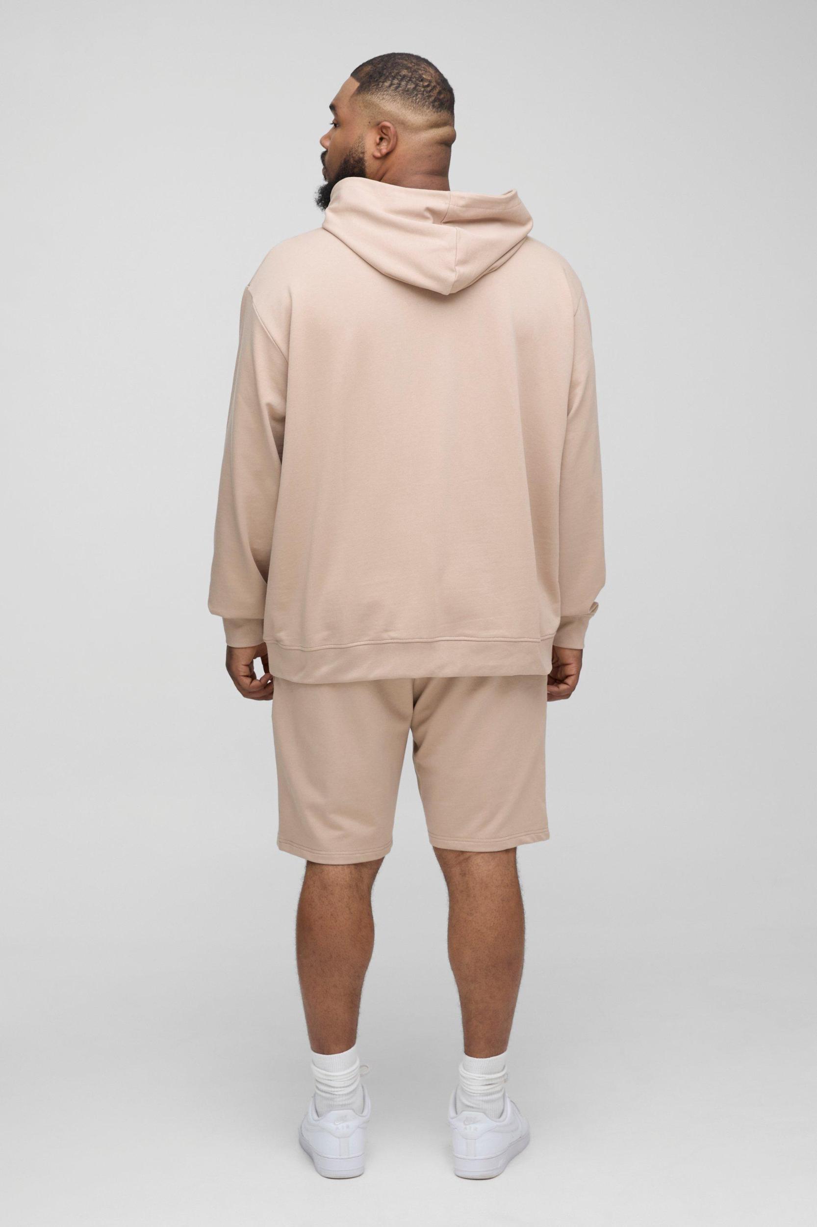 Plus 260GSM Loopback Oversized Fit Basic Hoodie | boohooMAN USA Product Image