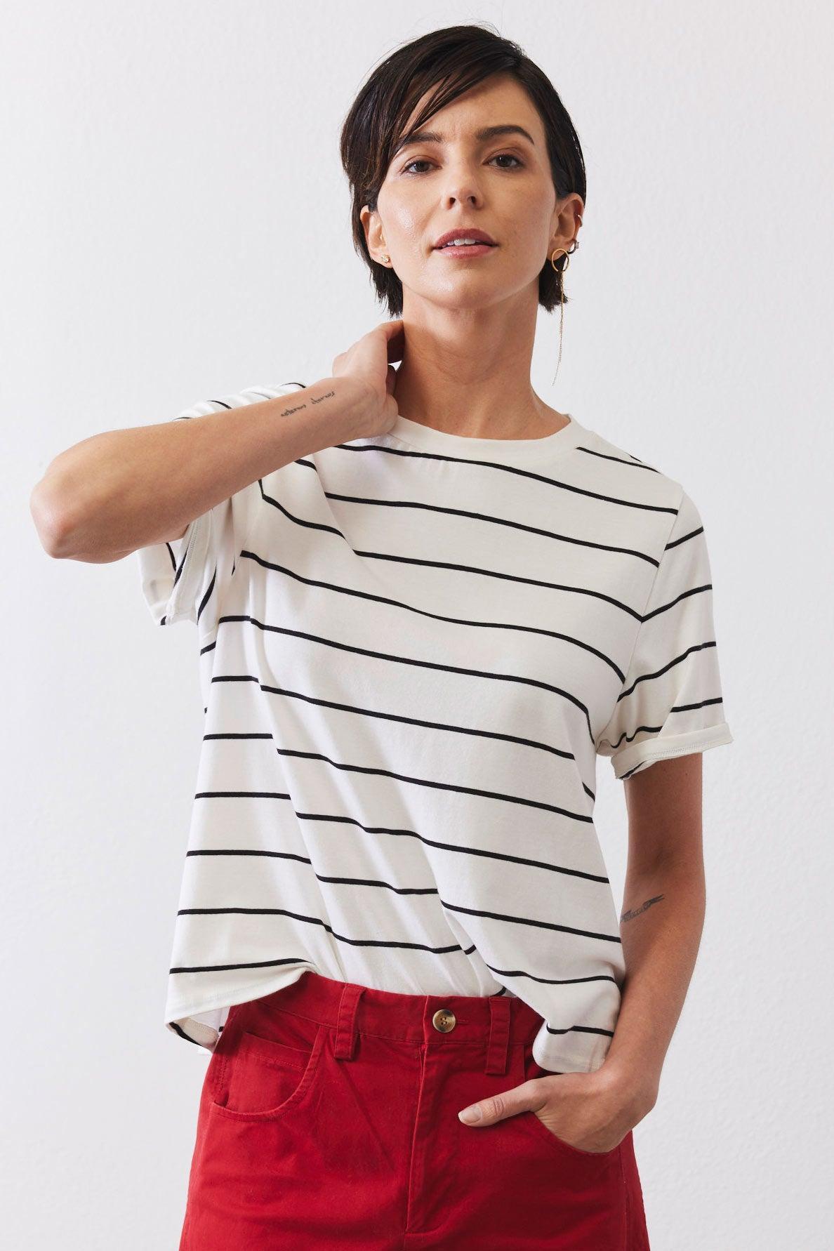 Relaxed Striped Lounge Top Product Image