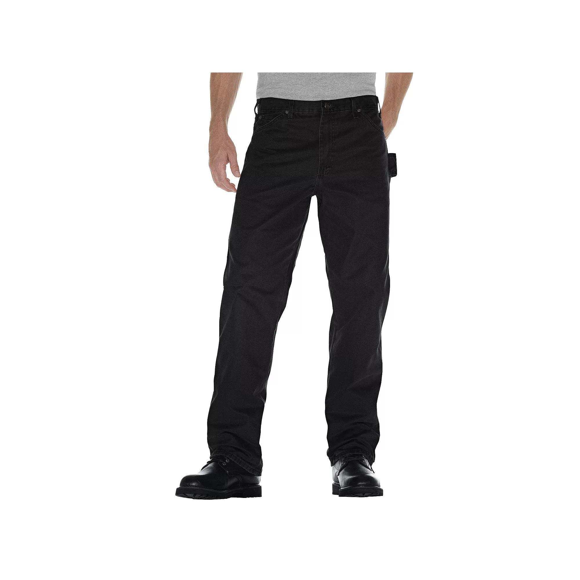 Men's Dickies Sanded Duck Carpenter Jeans, Size: 32 X 32, Rinsed Black Product Image