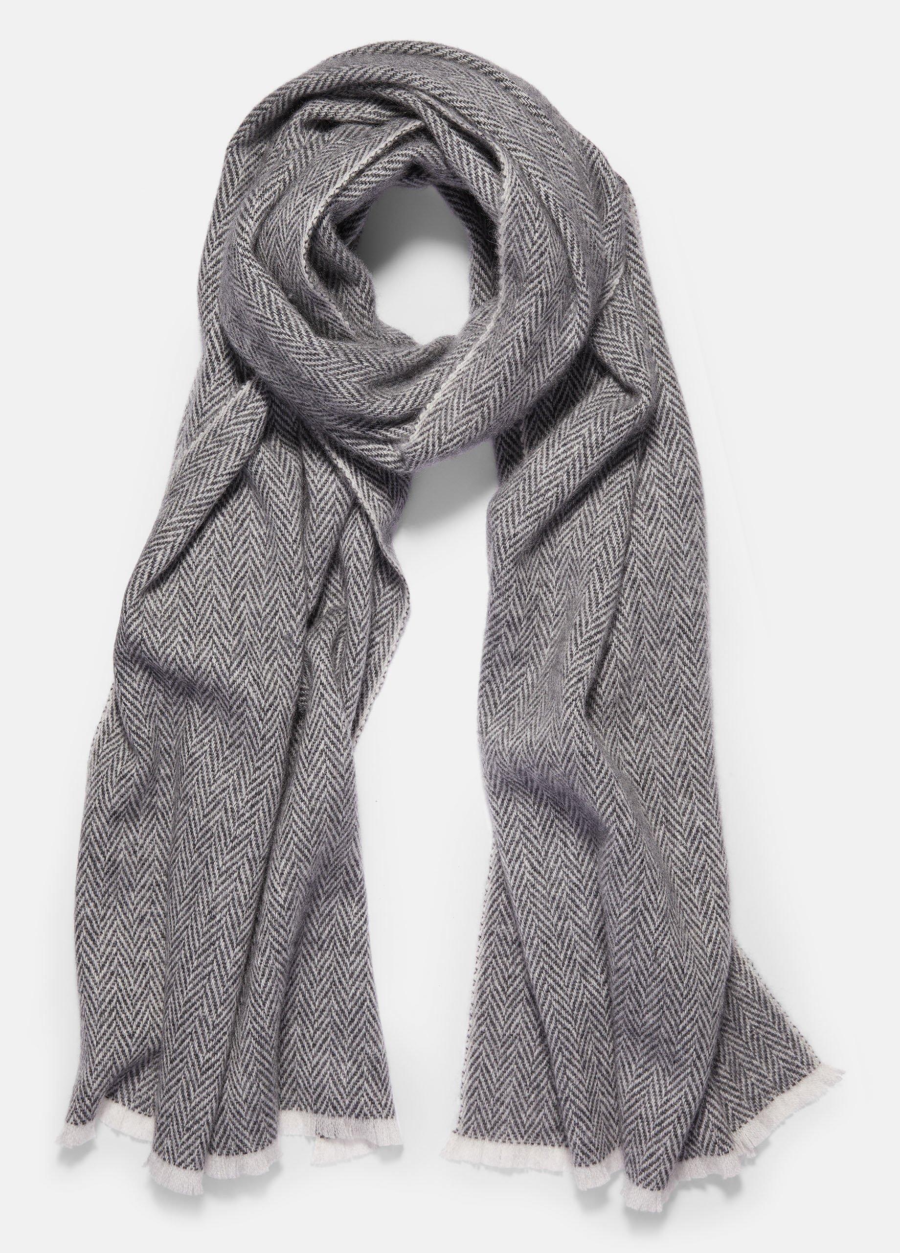 Herringbone Cashmere Scarf Product Image