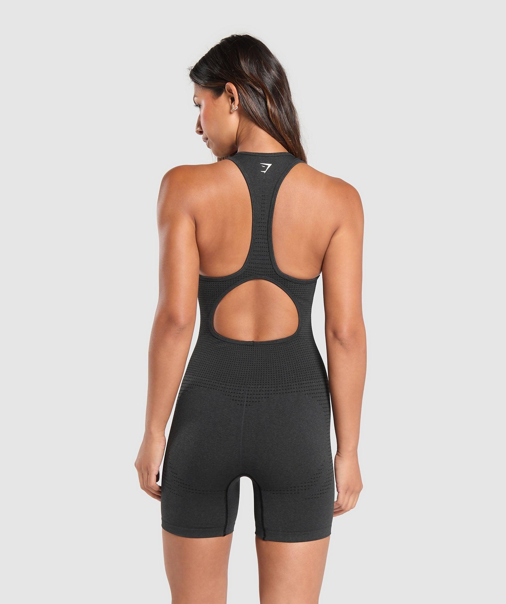 Gymshark Vital Seamless Short Bodysuit - Black Marl Female Product Image