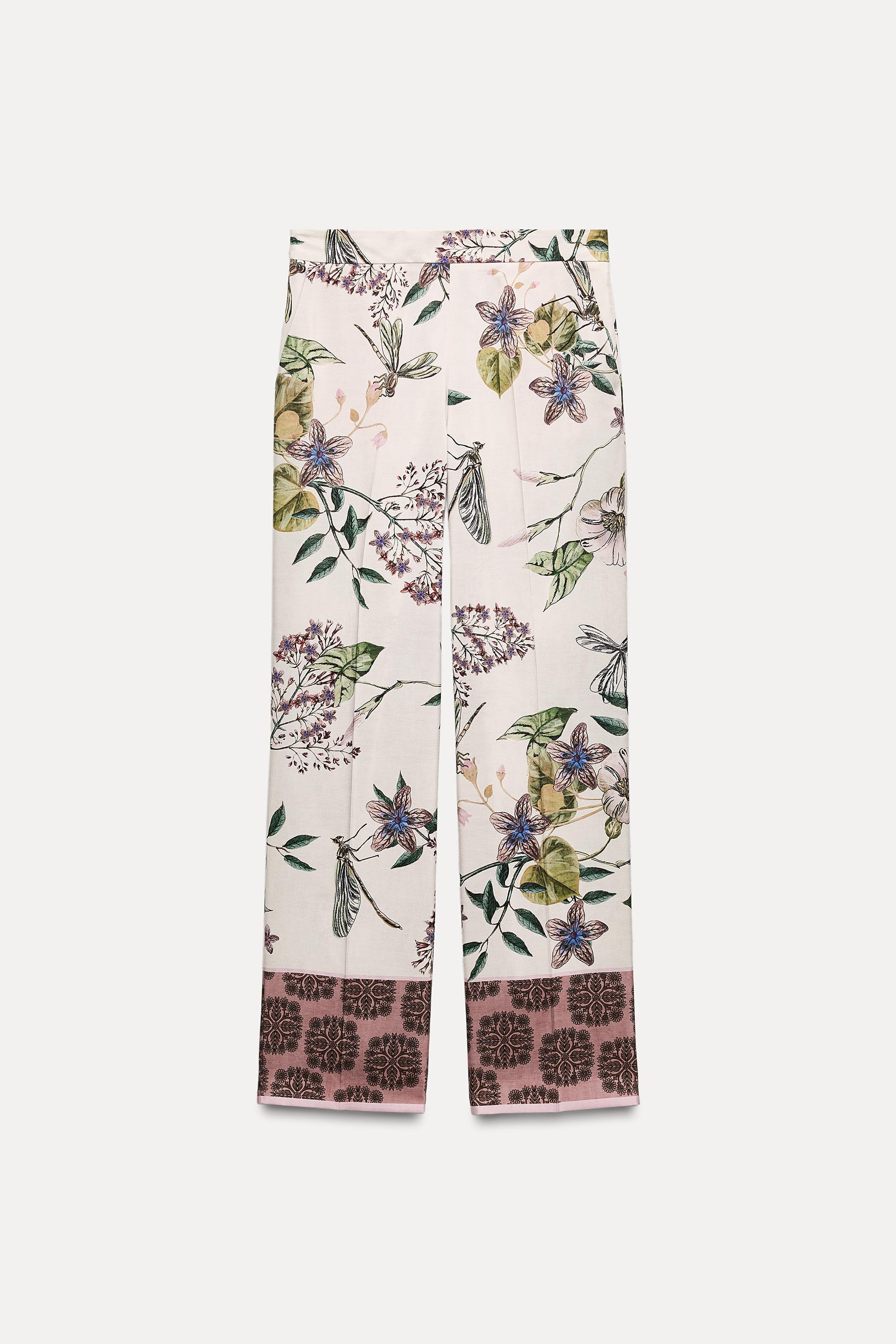 FLORAL PRINTED PANTS Product Image