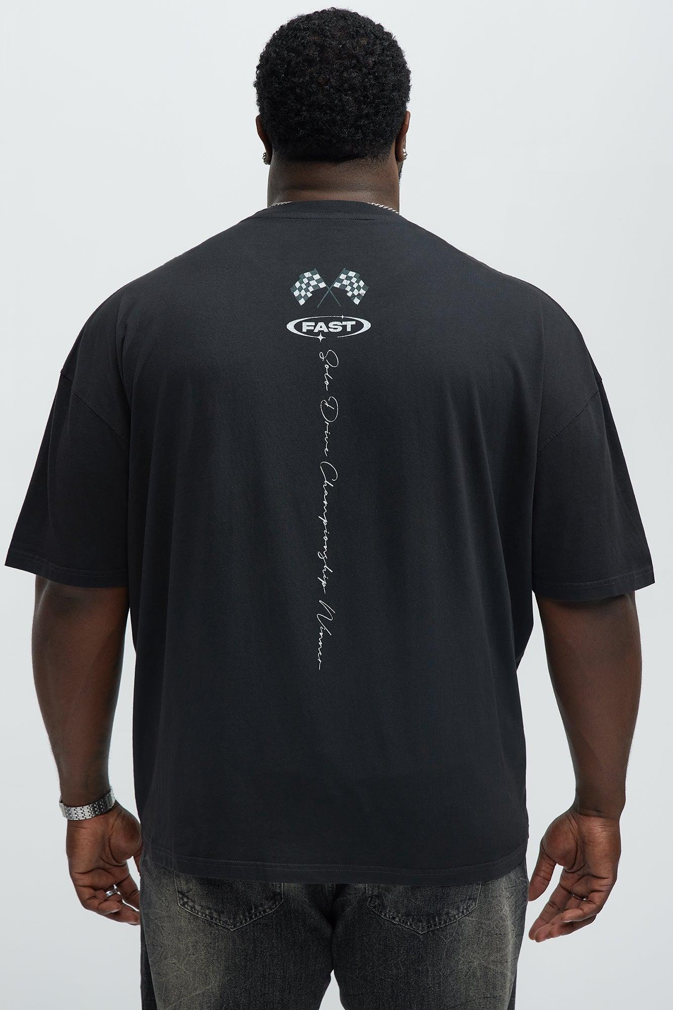 Tropical Racers Oversized Short Sleeve Tee - Black Wash Male Product Image