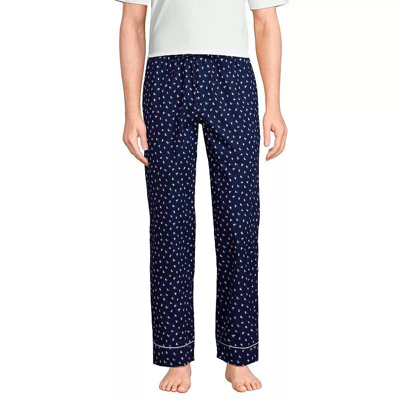 Men's Lands' End Essential Pajama Pants, Size: Large, Blue Chambray Product Image