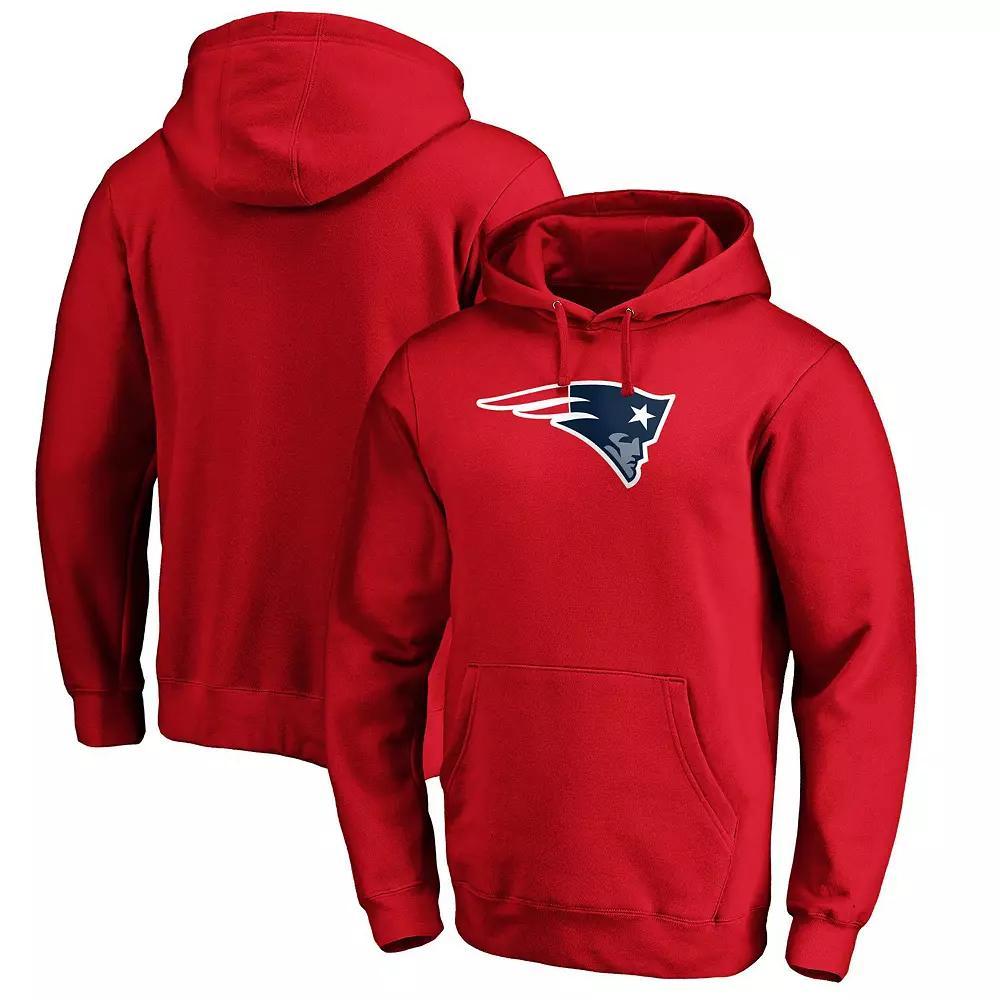 Men's Fanatics Branded Red New England Patriots Team Logo Pullover Hoodie, Size: Small Product Image