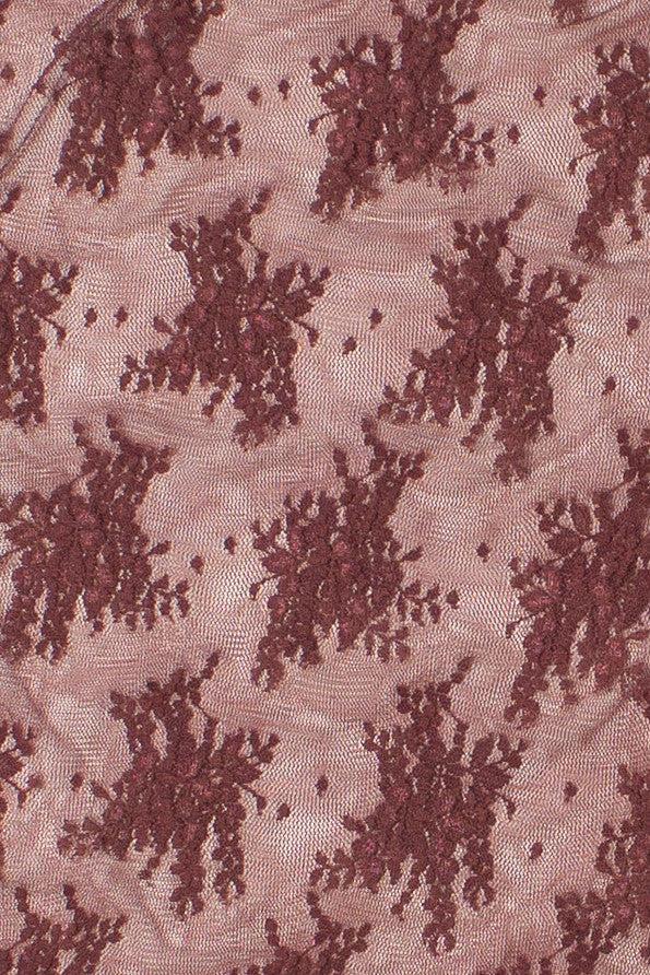 Floral Lace Mesh Mock Neck Top Product Image