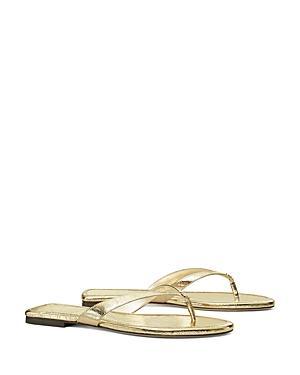 Womens Capri Metallic Leather Flip-Flops Product Image