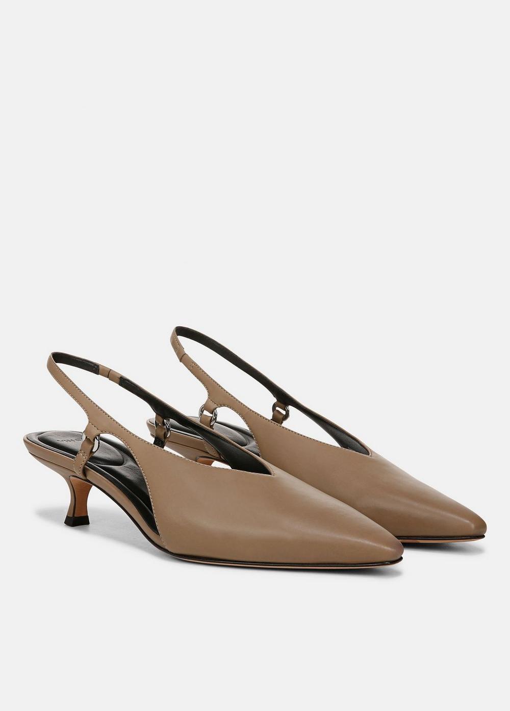 Sabrina Leather Slingback Kitten Heel Product Image