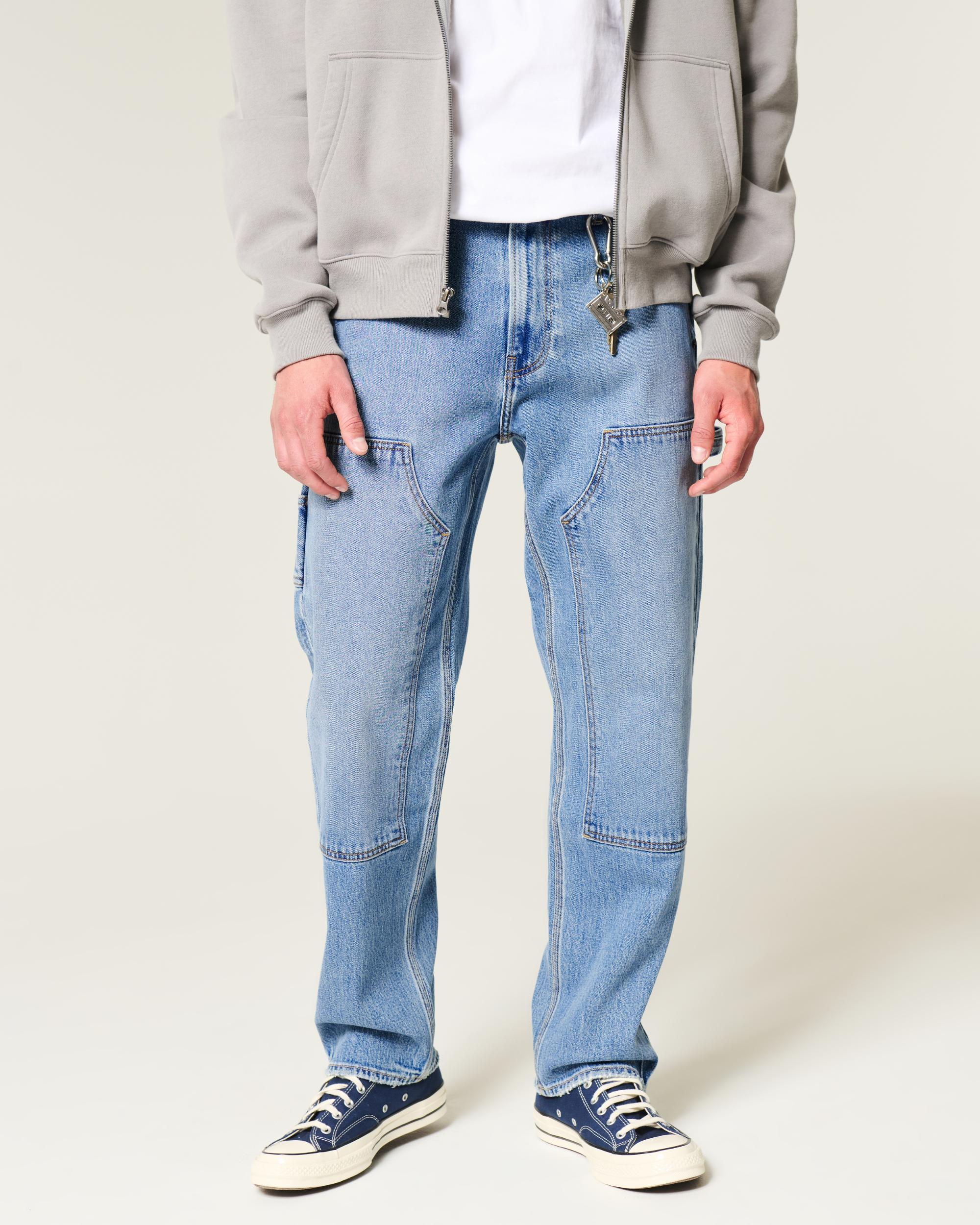 Medium Wash Loose Carpenter Jeans Product Image