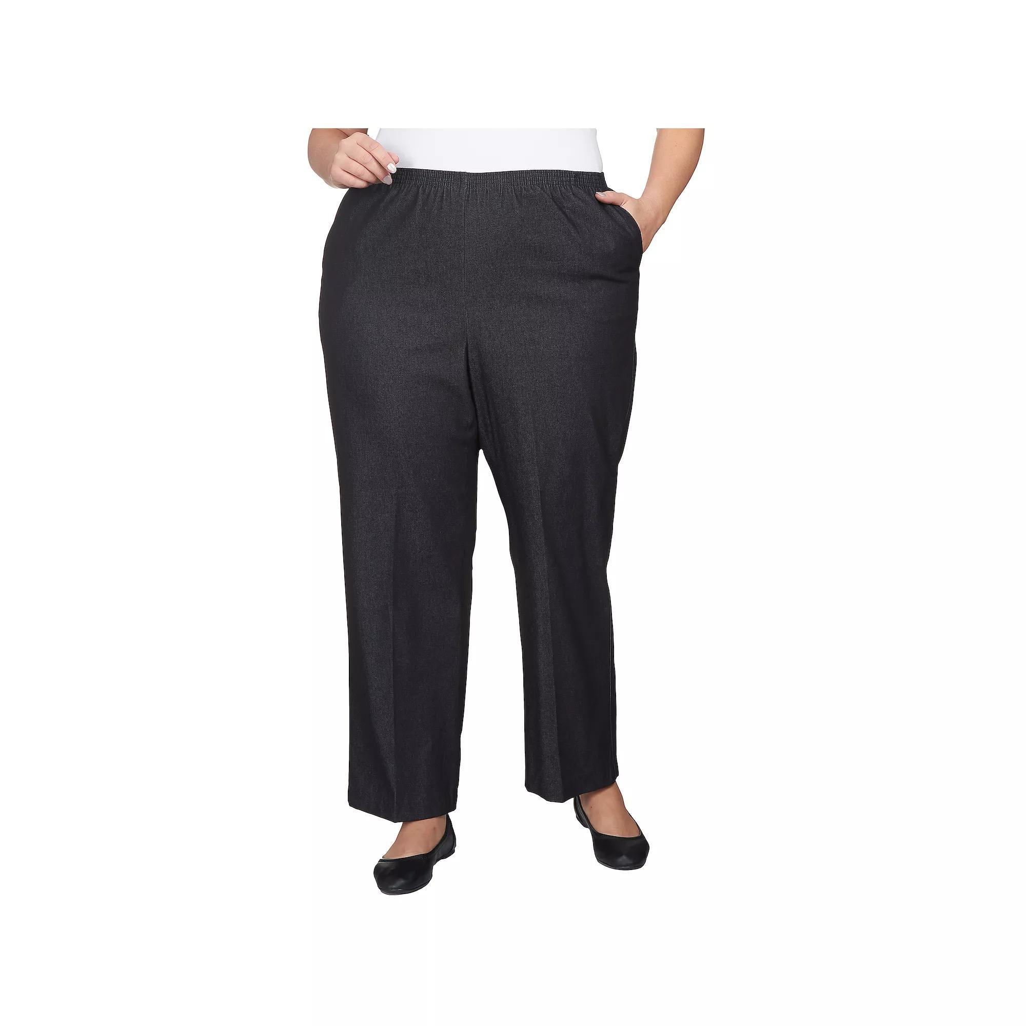 Plus Size Short Alfred Dunner Proportioned Denim Pants, Womens Product Image