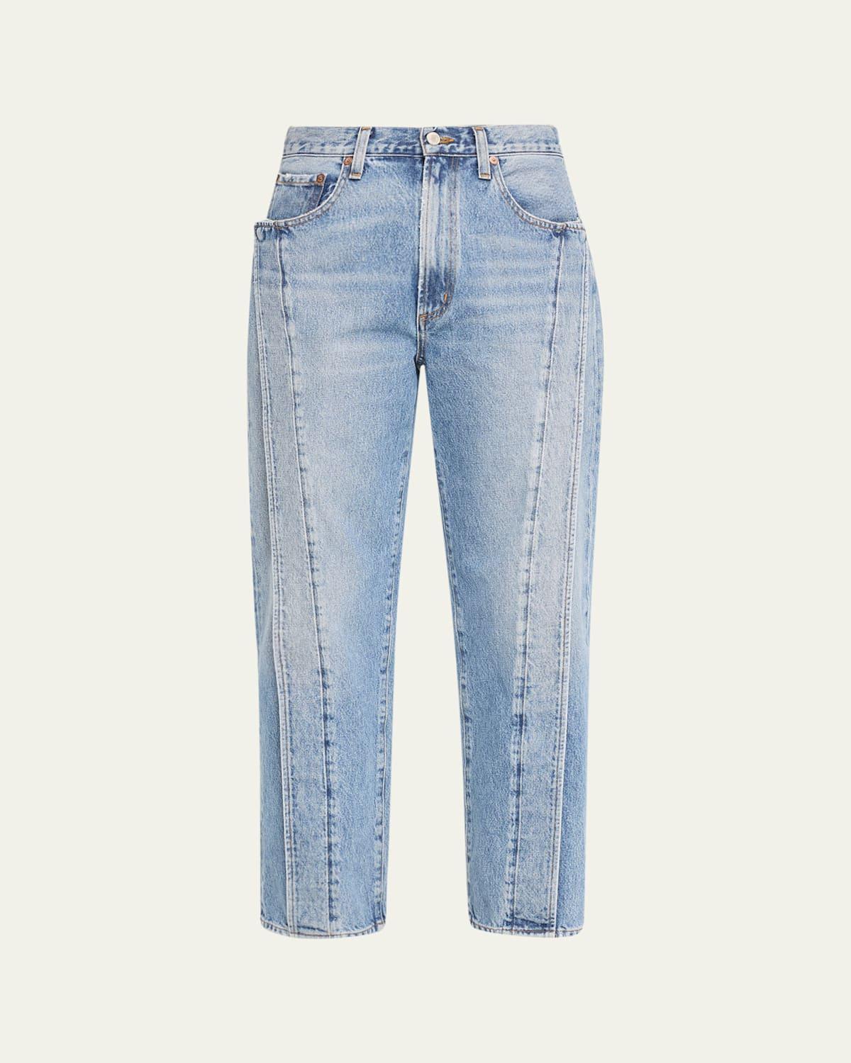 Womens The Fold High-Rise Straight Jeans Product Image