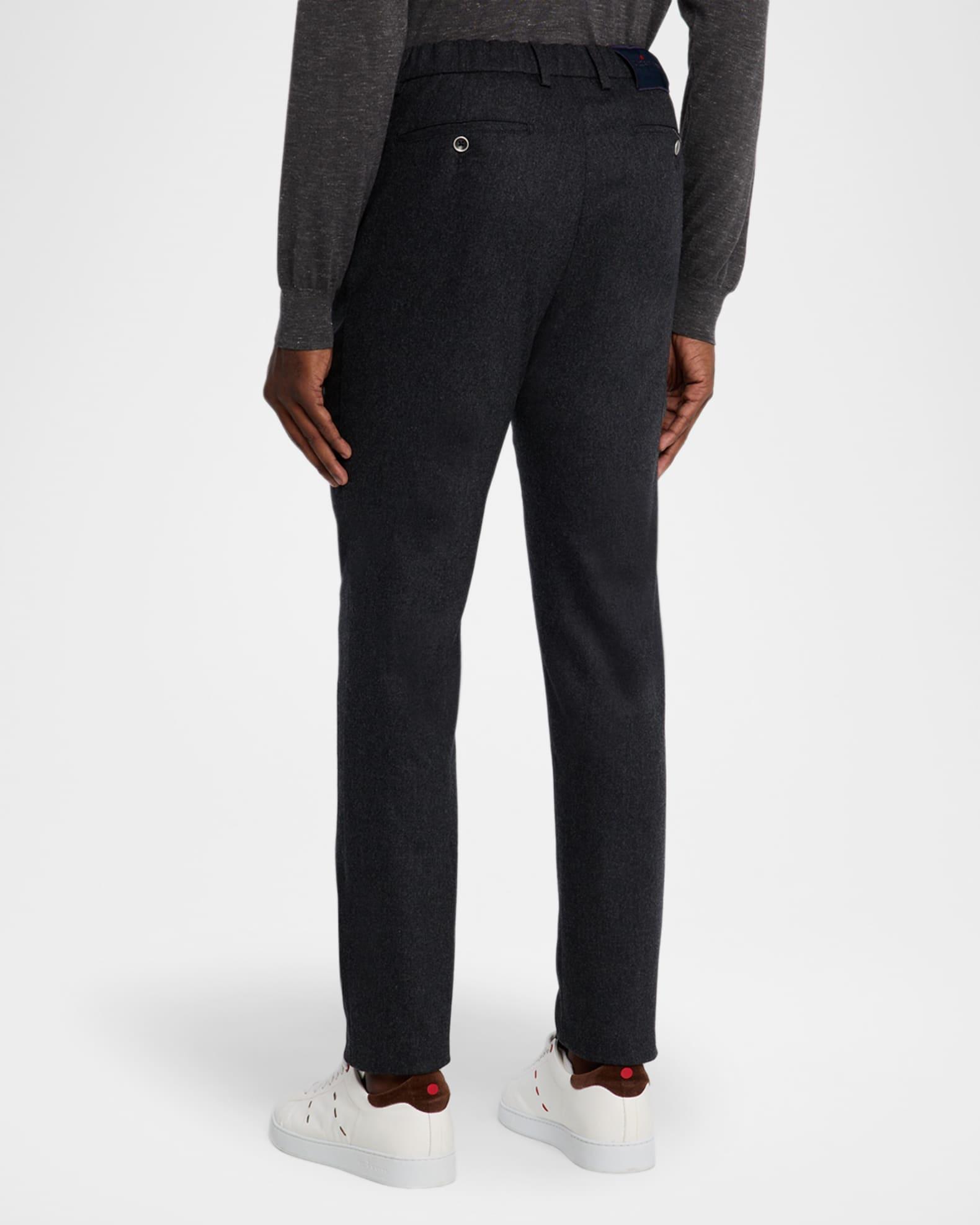 Men's Wool Flannel Slim Flat-Front Pants Product Image