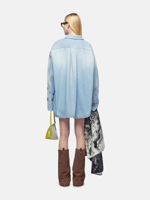 ''Diana'' light blue denim shirt jacket Product Image