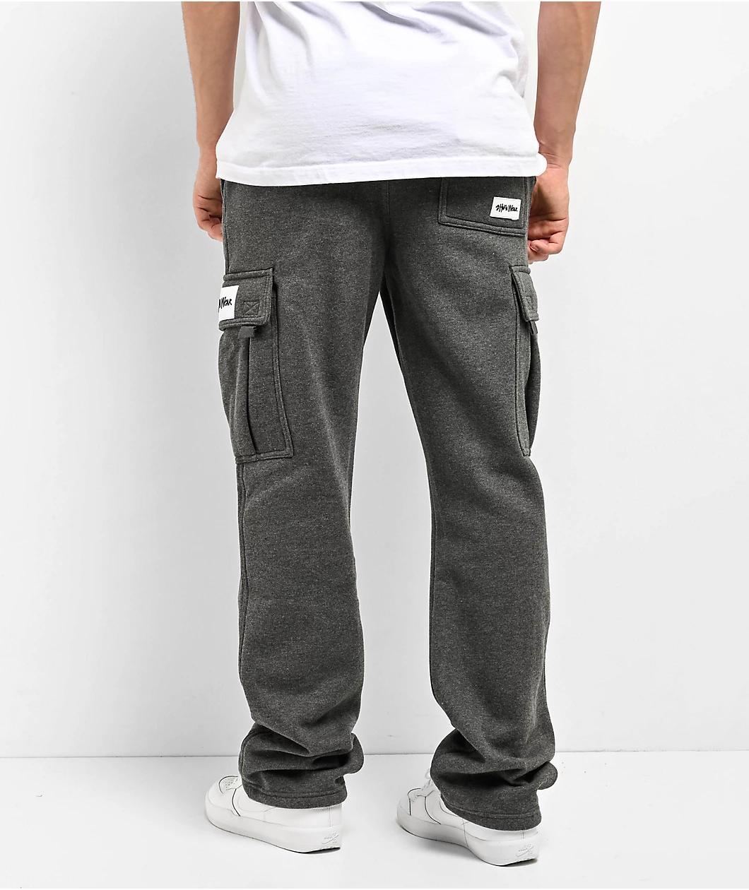 Shaka Wear Charcoal Fleece Cargo Sweatpants Product Image