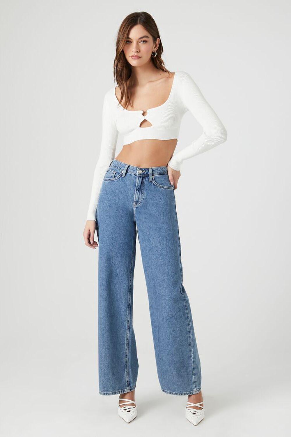 Sweater-Knit Cutout Crop Top | Forever 21 Product Image