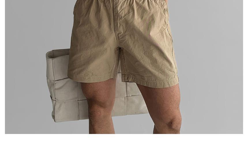 Elastic Waist Plain Shorts Product Image