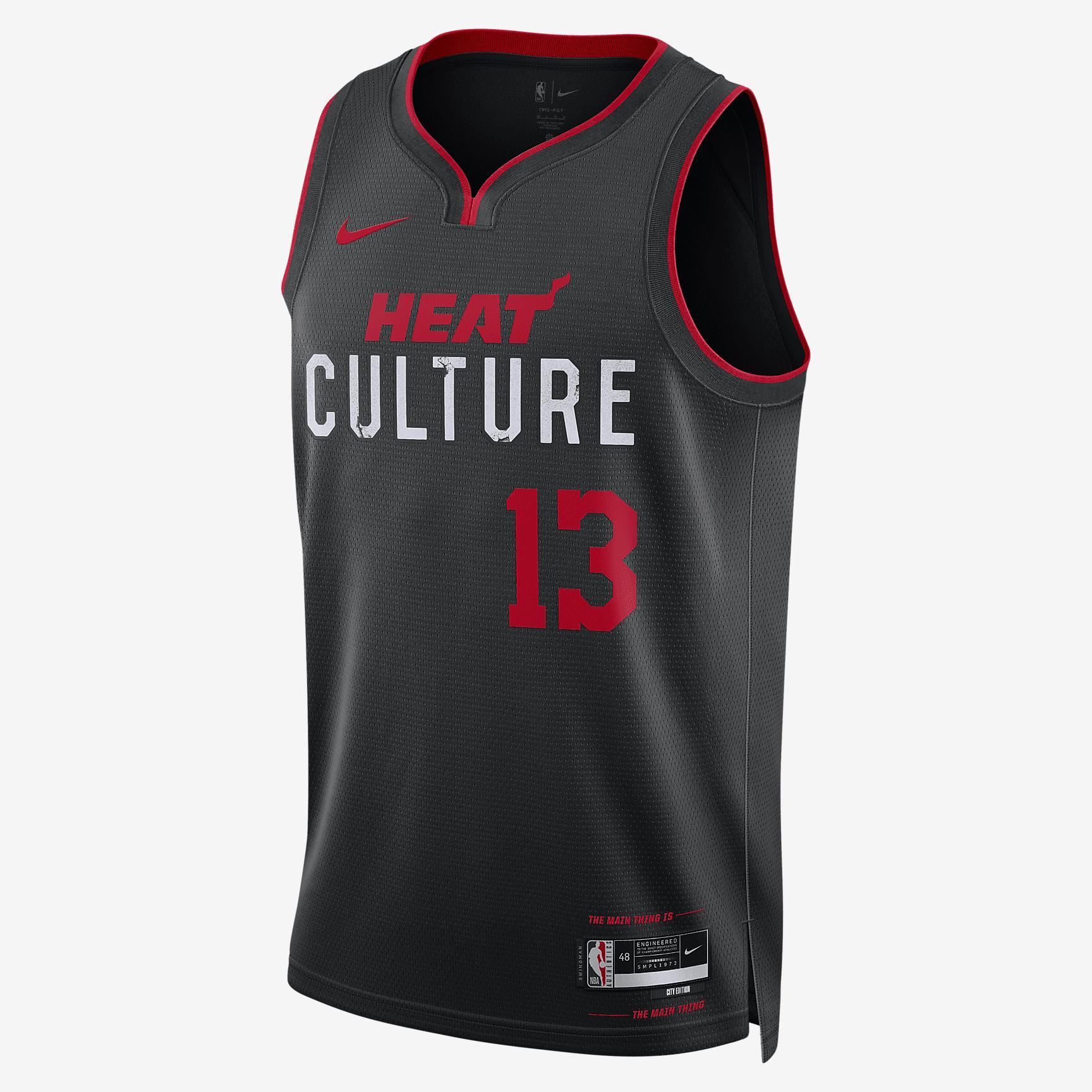 Bam Adebayo Miami Heat City Edition 2023/24 Men's Nike Dri-FIT NBA Swingman Jersey Product Image