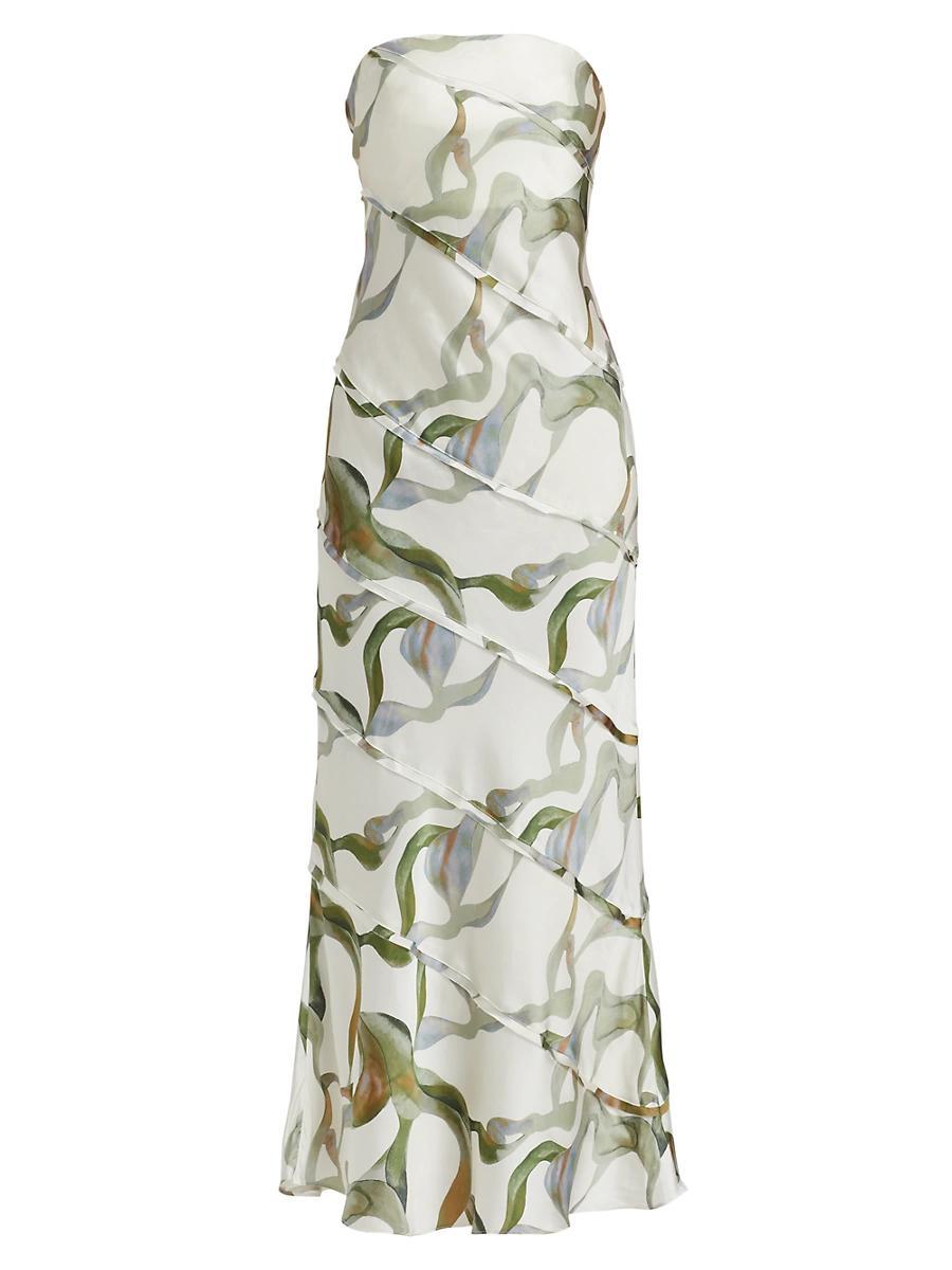 Womens Aurelia Abstract Strapless Maxi Dress Product Image