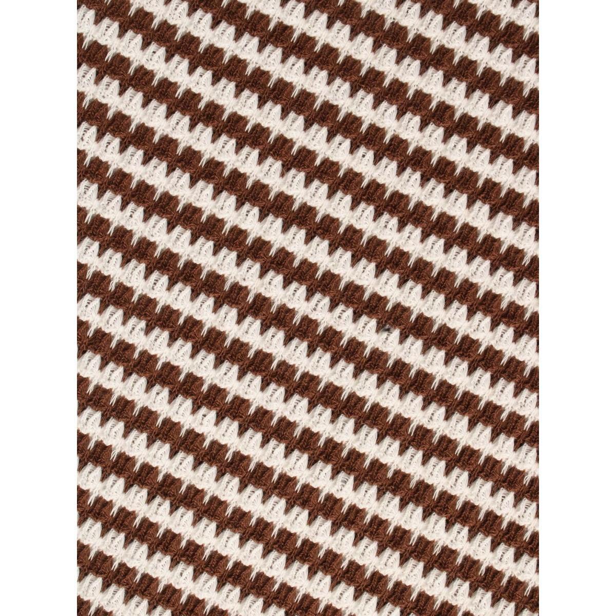 Plus Size Striped Textured Square Neck Midi Dress Browncoffeecolor Women Casual Texture Square Neck Short sleeve Curvy BloomChic 22-24/3X Product Image