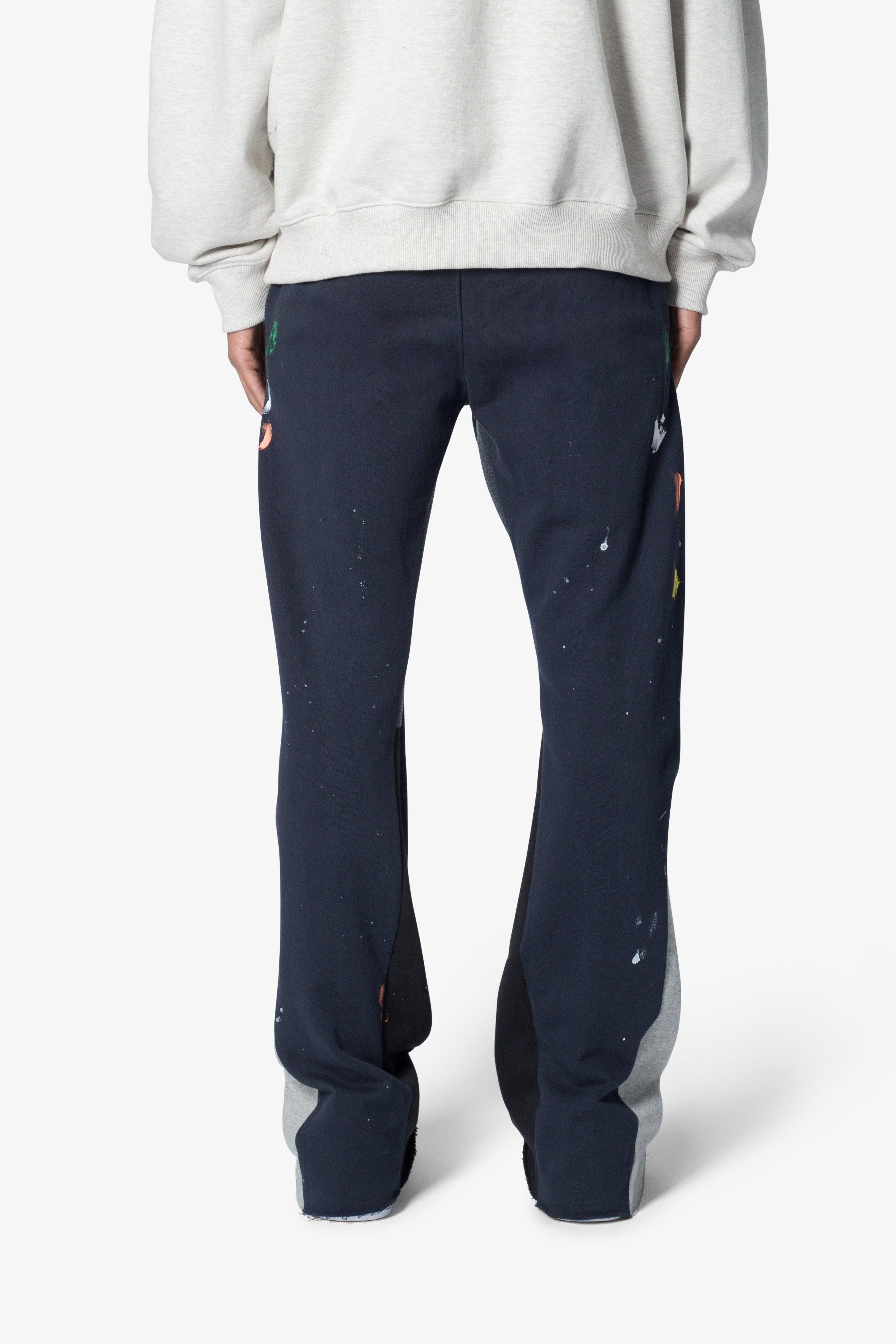 Contrast Bootcut Sweatpants - Navy Product Image