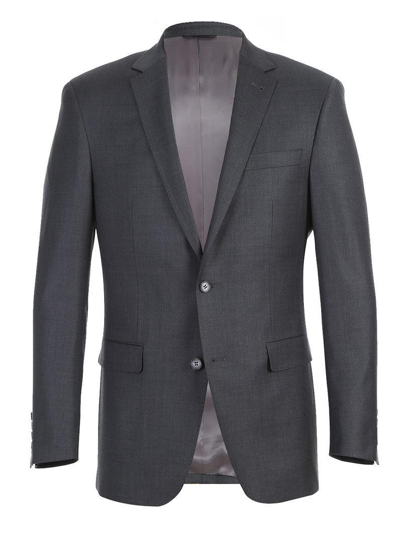 Half Canvas Wool Dress Suit Regular Fit 2 Piece in Gray Product Image