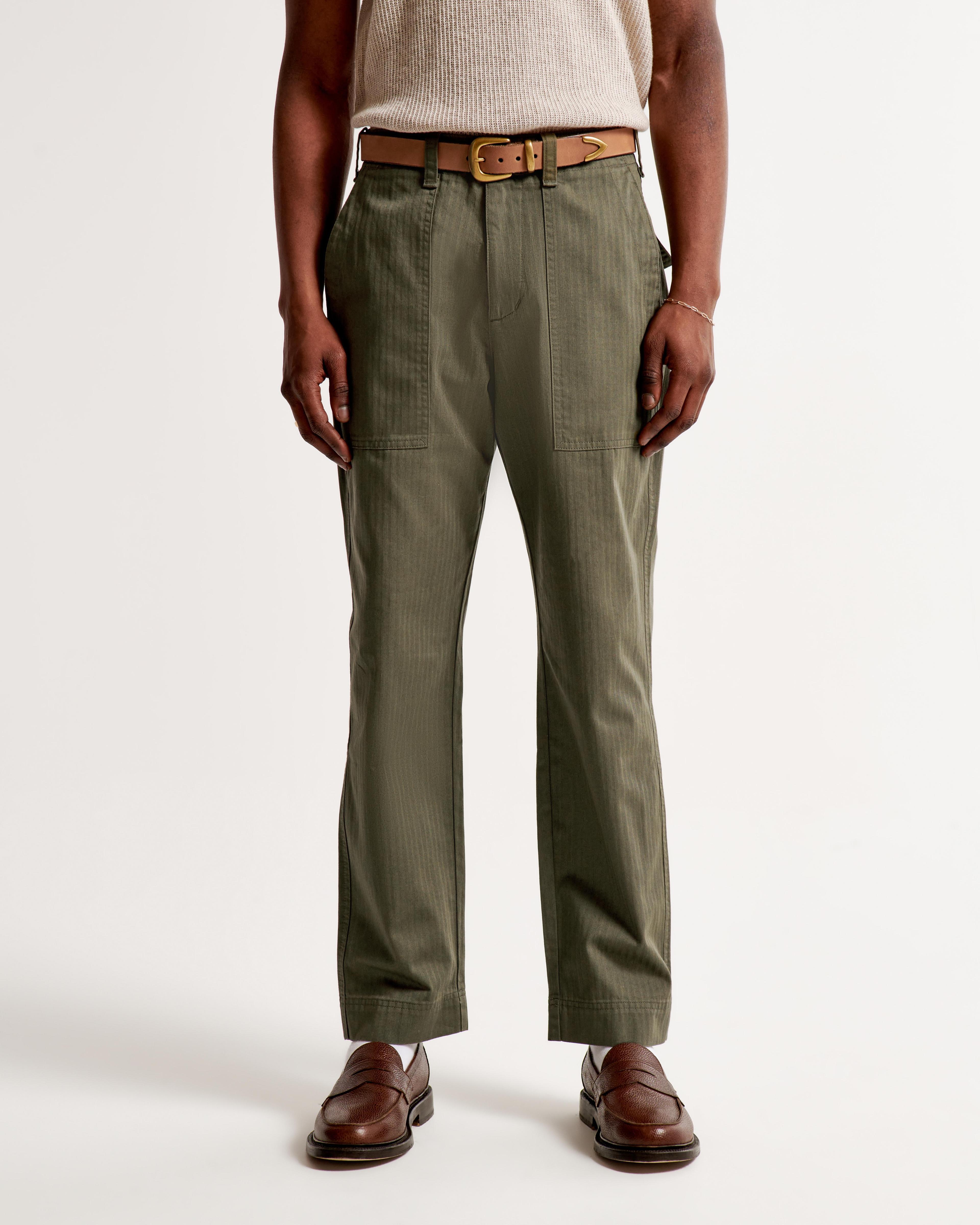 Fixed Waist Herringbone Pant Product Image