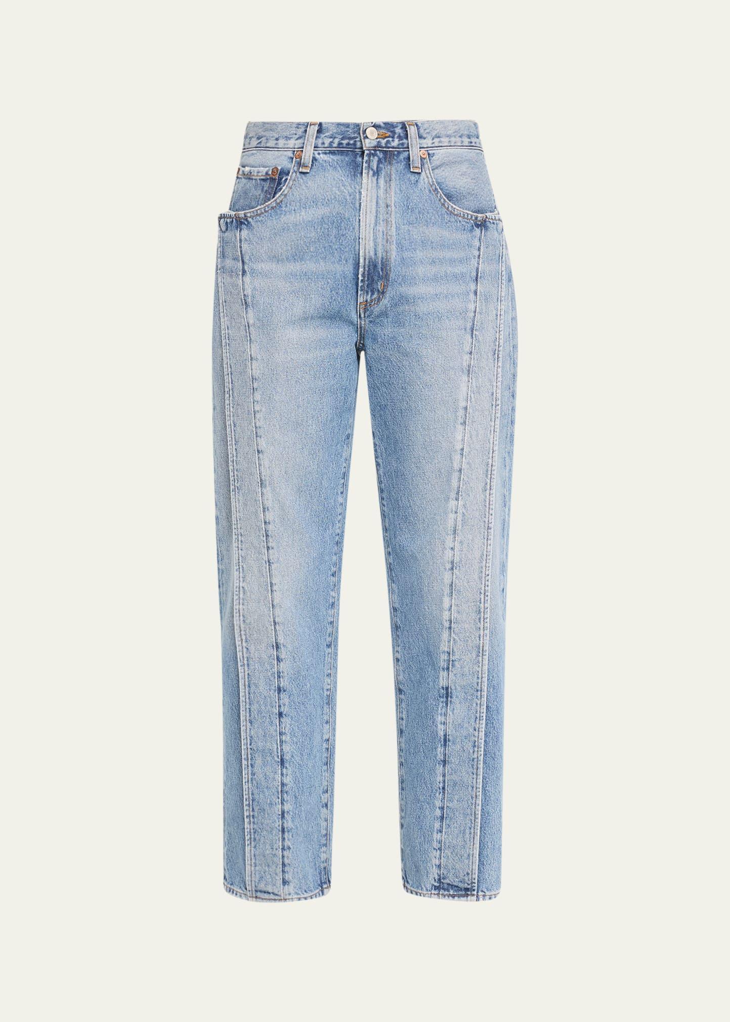 Womens The Fold High-Rise Straight Jeans Product Image