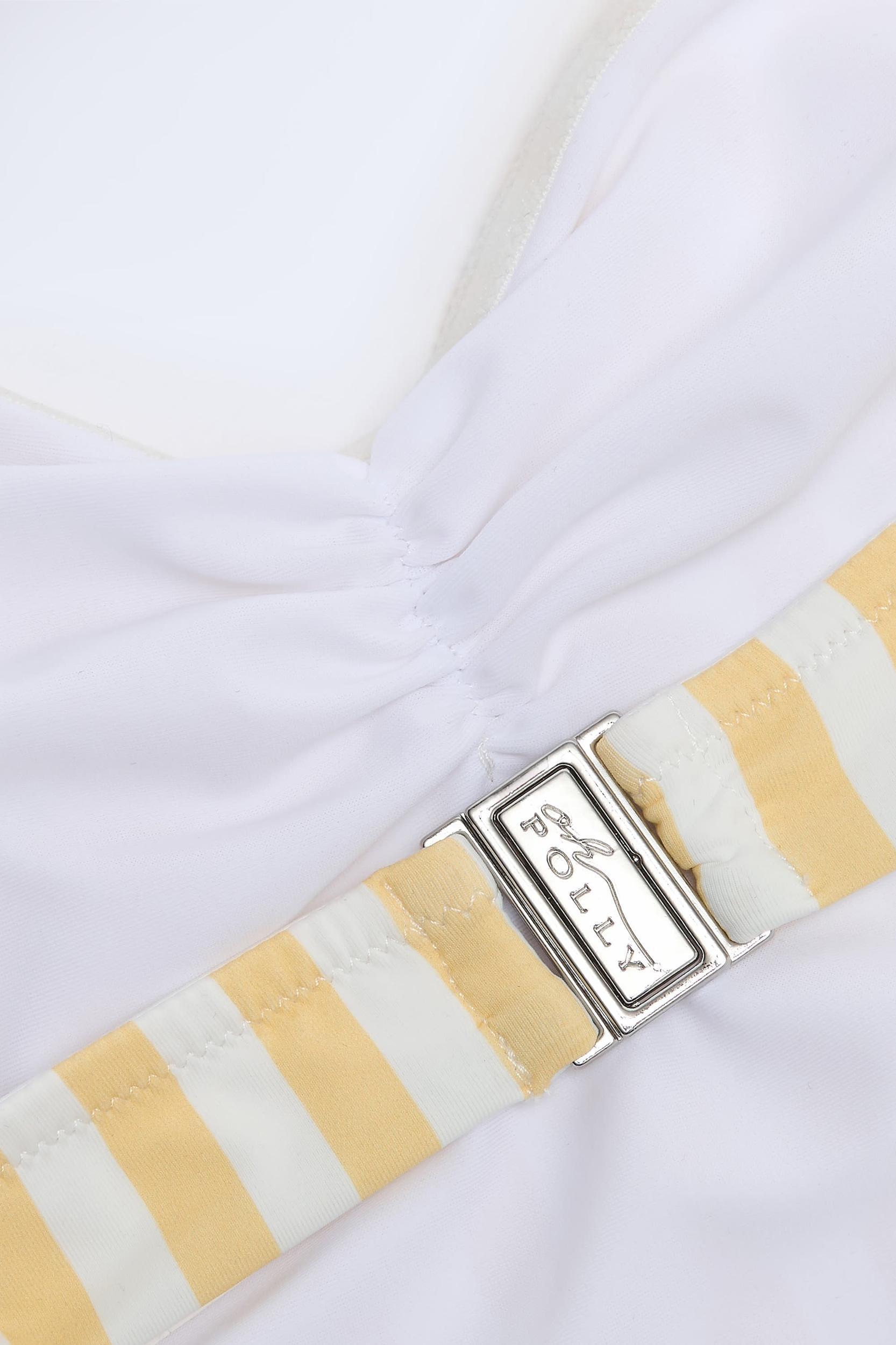 Cut-Out Halterneck Swimsuit in Lemon Product Image