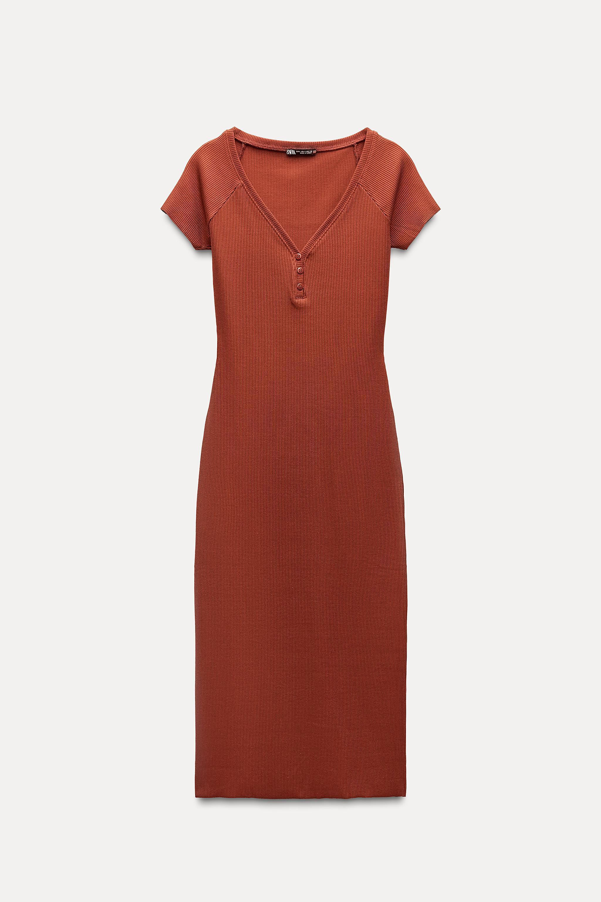 RIBBED MIDI DRESS Product Image