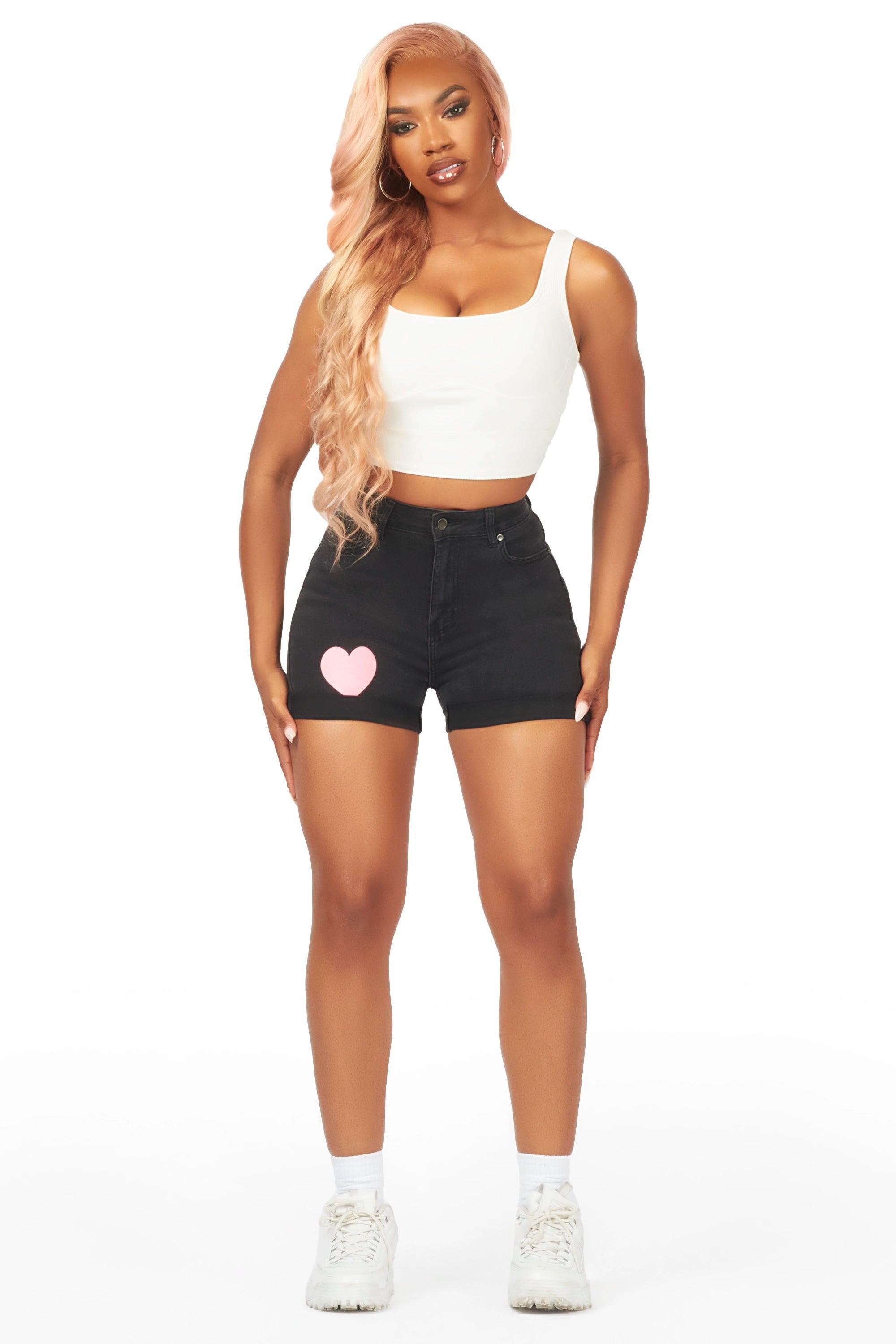 Corina Black Denim Short Female Product Image