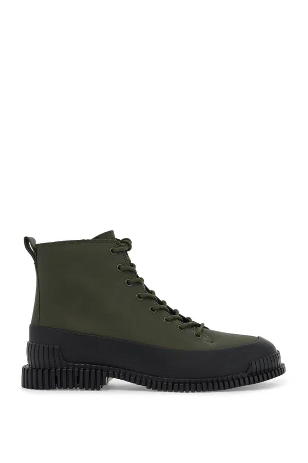 CAMPER Smooth Leather Pix Ankle Boots In Green Product Image