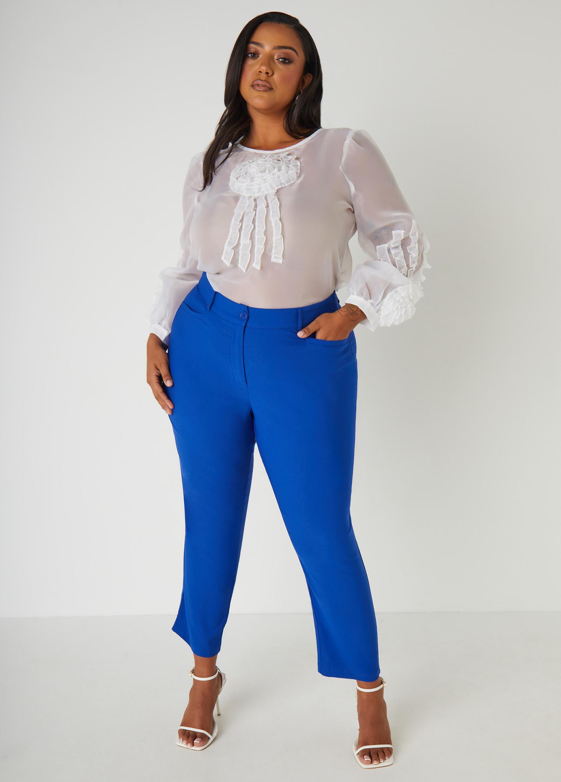 Ruffled Rosette Blouse Product Image