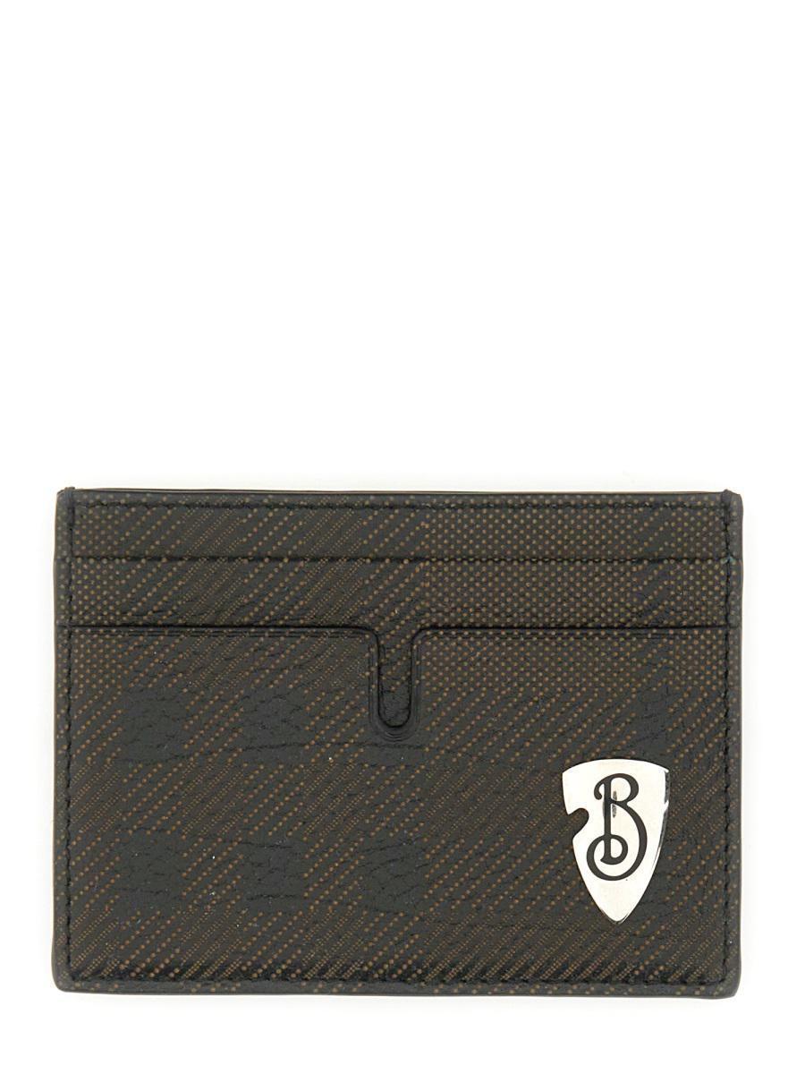 BURBERRY Leather Card Holder In Multicolour Product Image