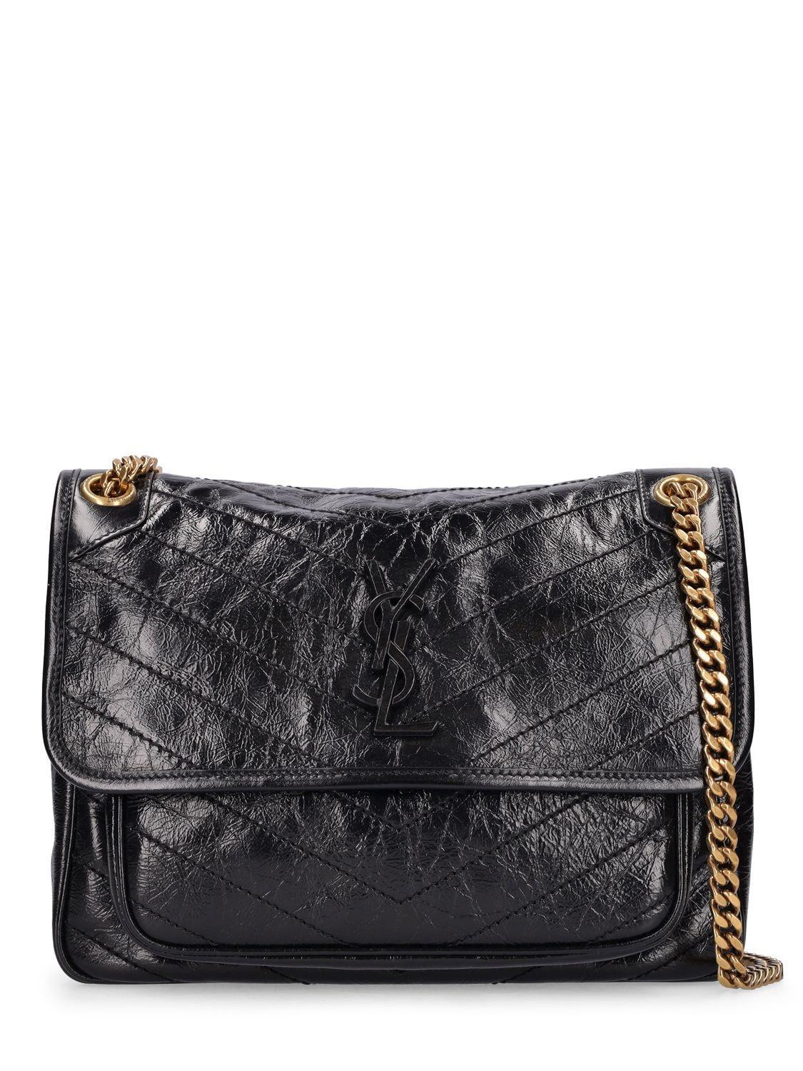 SAINT LAURENT Niki Medium Leather Shoulder Bag In Black Product Image