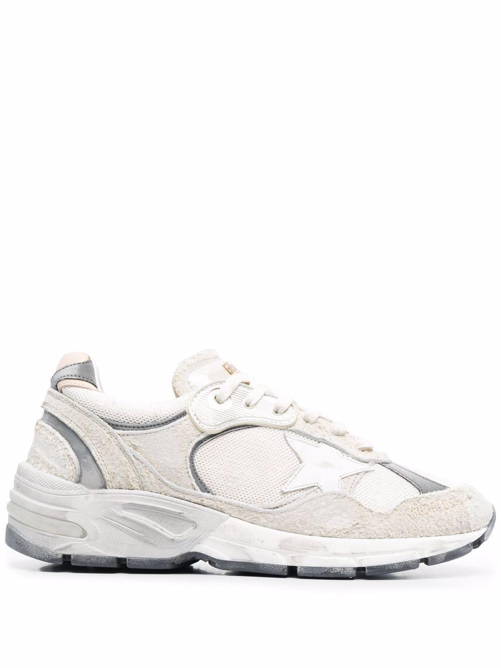 GOLDEN GOOSE Panelled Leather Trainers In White Product Image