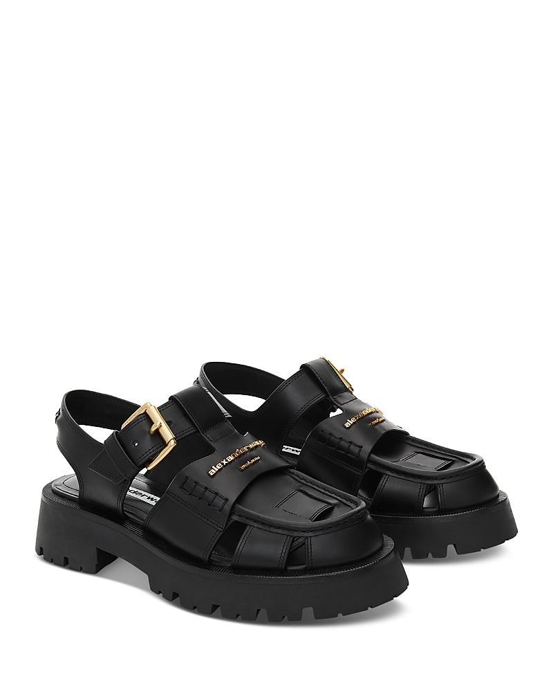 Womens Carter Logo-Accented Leather Cage Sandals Product Image