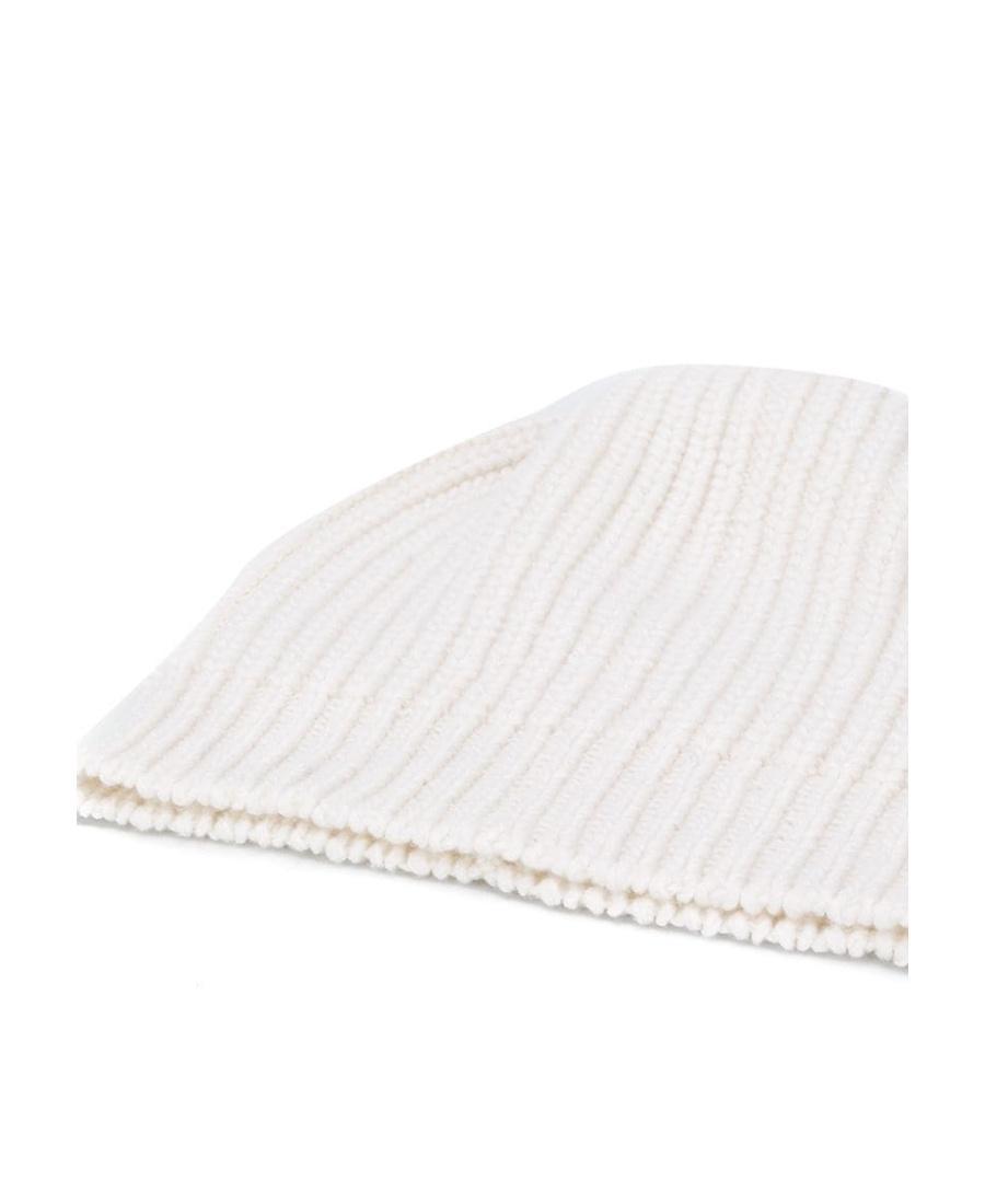 BRUNELLO CUCINELLI Plain Cable-knit Beanie In White Product Image