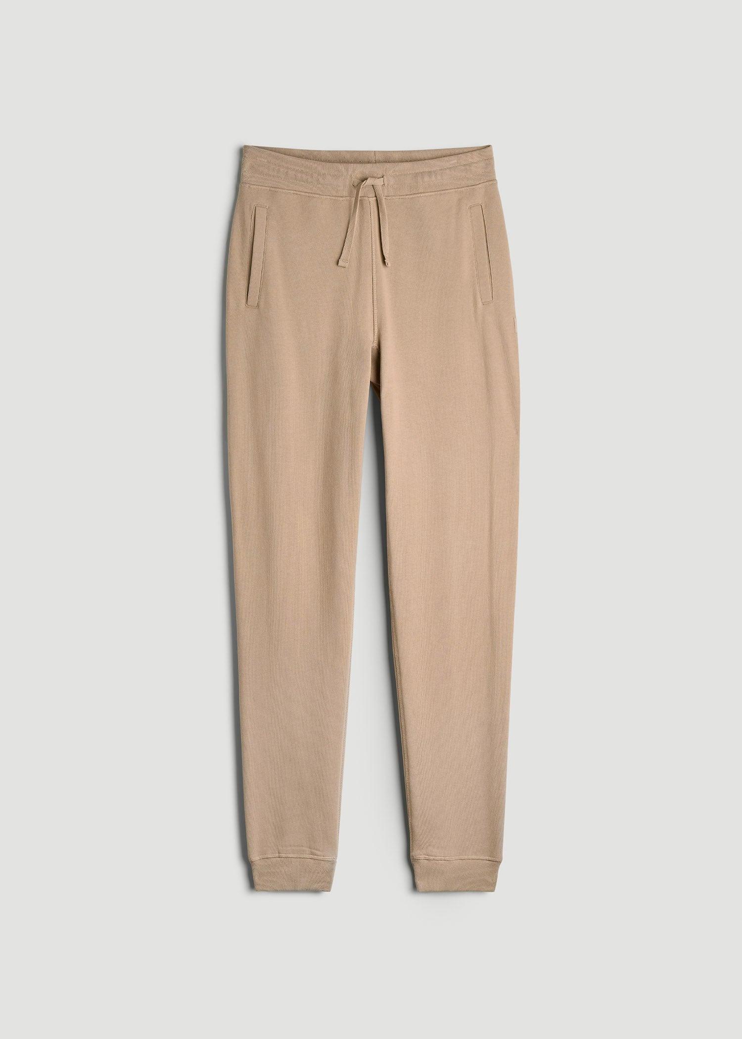 Wearever 2.0 French Terry Joggers for Tall Men in Light Camel Product Image