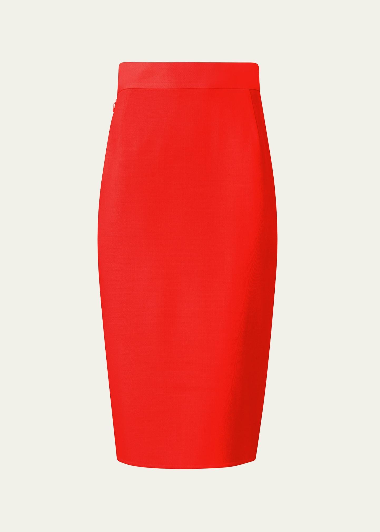 Womens Double-Face Wool Pencil Skirt Product Image