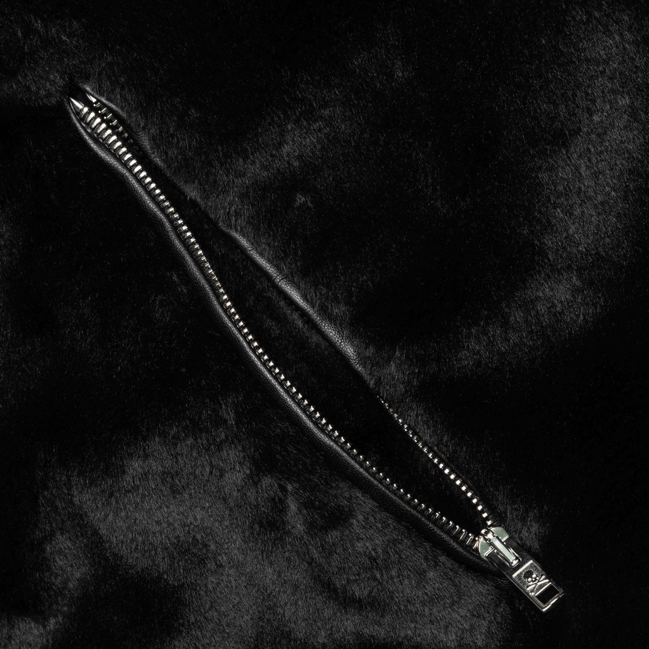 Acrylic Woven Full Zip Jacket - Black Male Product Image