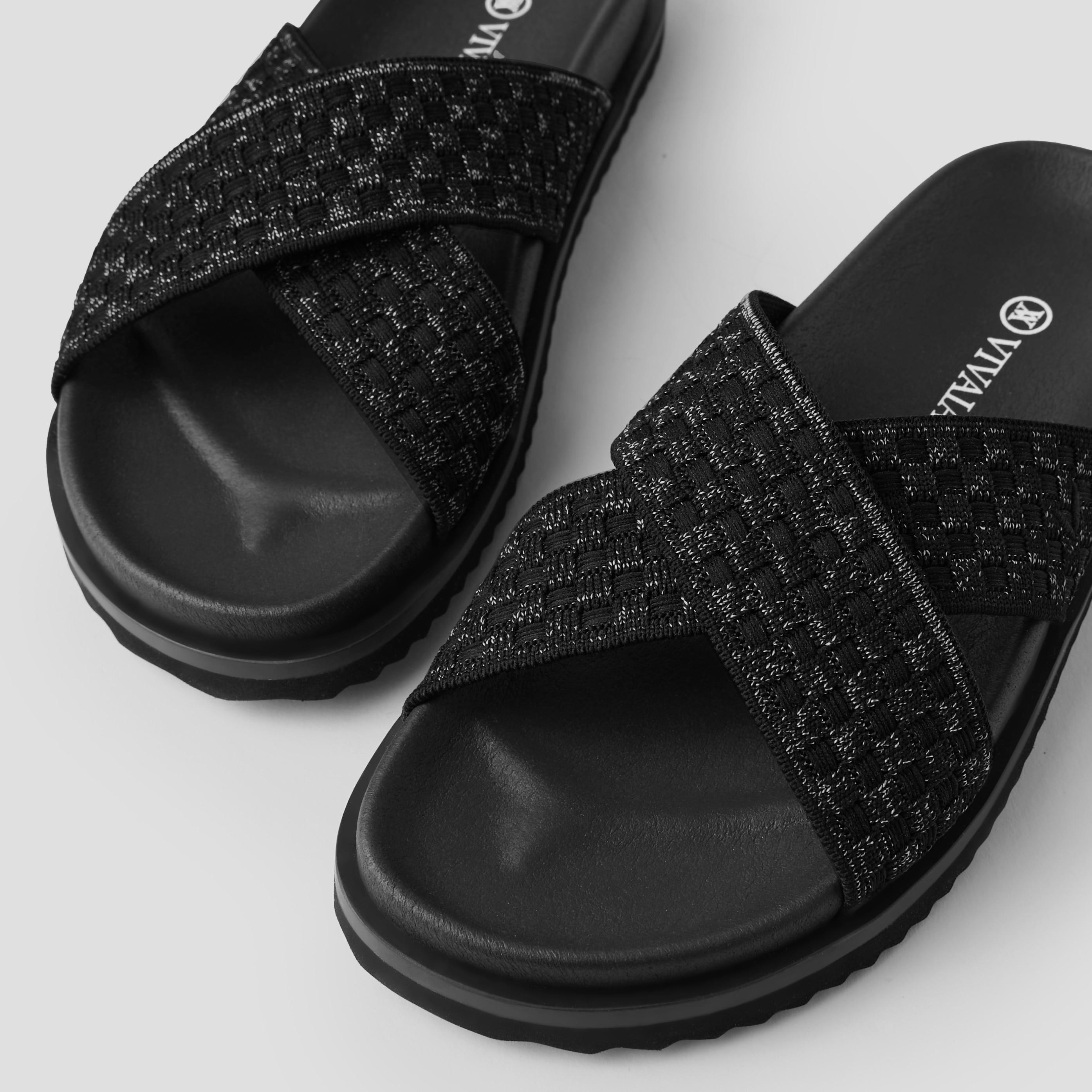 Criss Cross Straps Slides (Natalia) Product Image