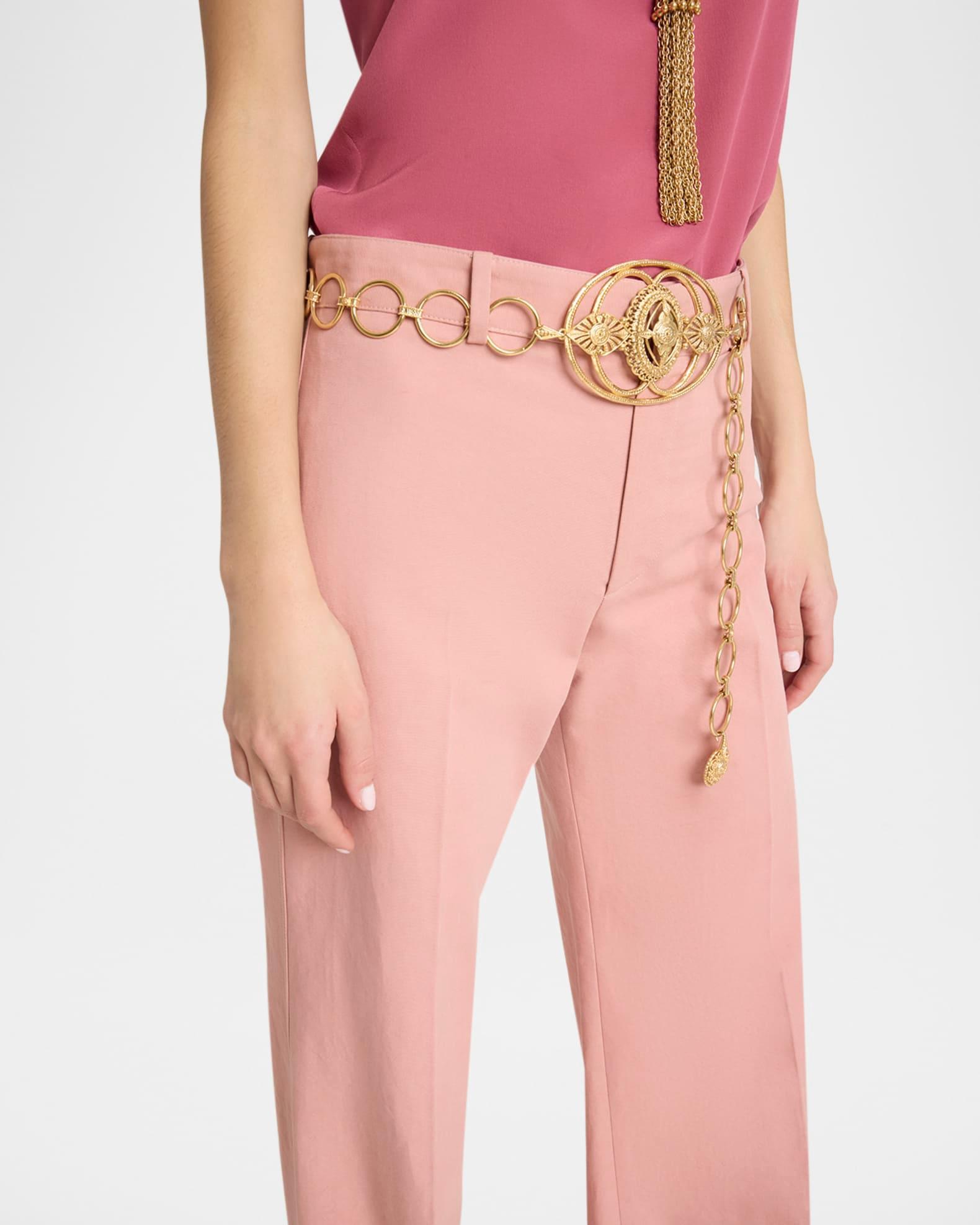 Cotton Canvas Flare Pants Product Image