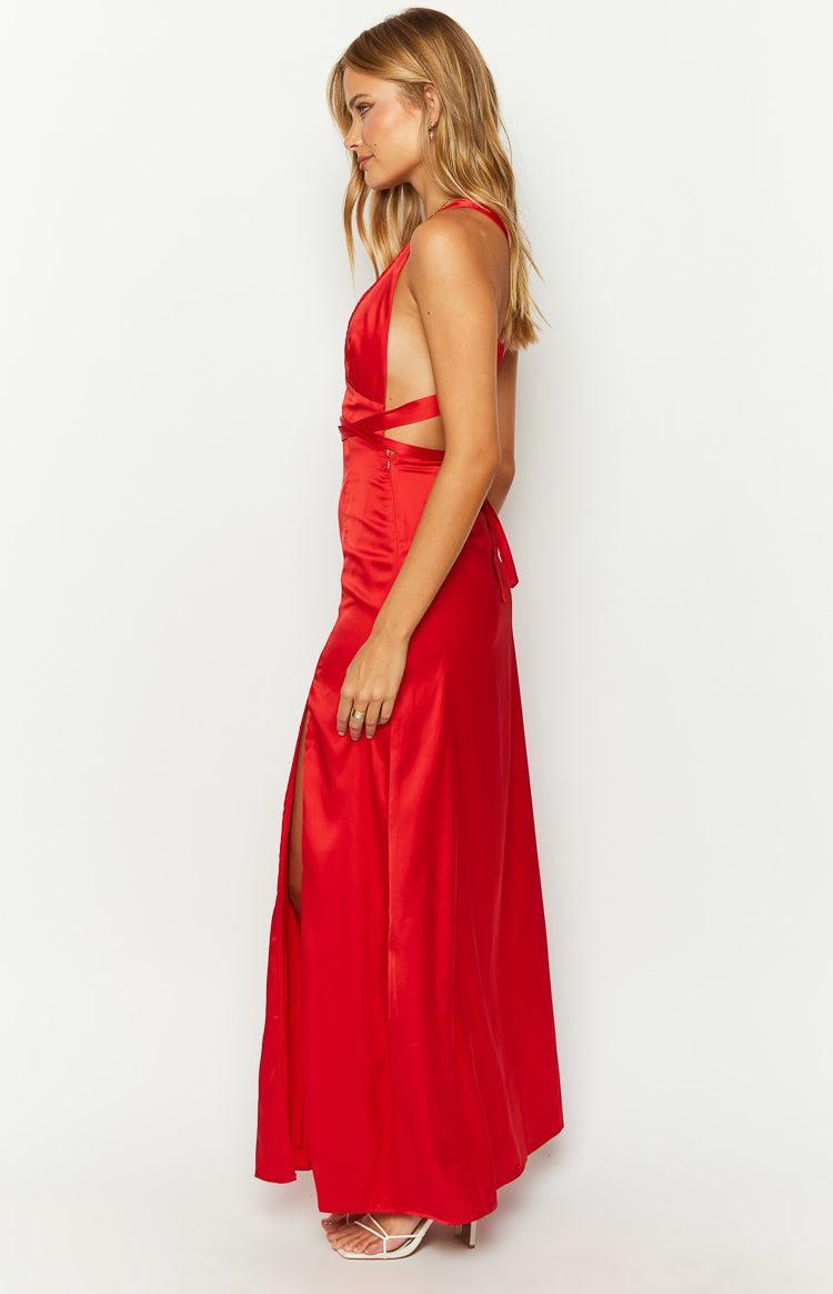 Calista Red Maxi Dress Product Image