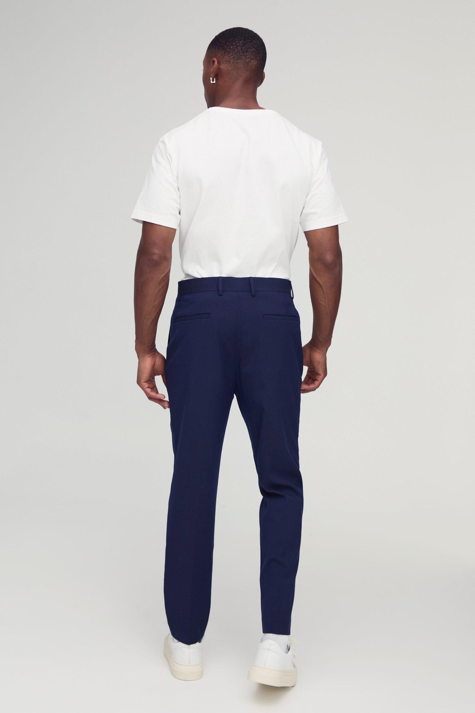 Fixed Waist Pleat Front Tapered Tailored Pants | boohooMAN USA Product Image