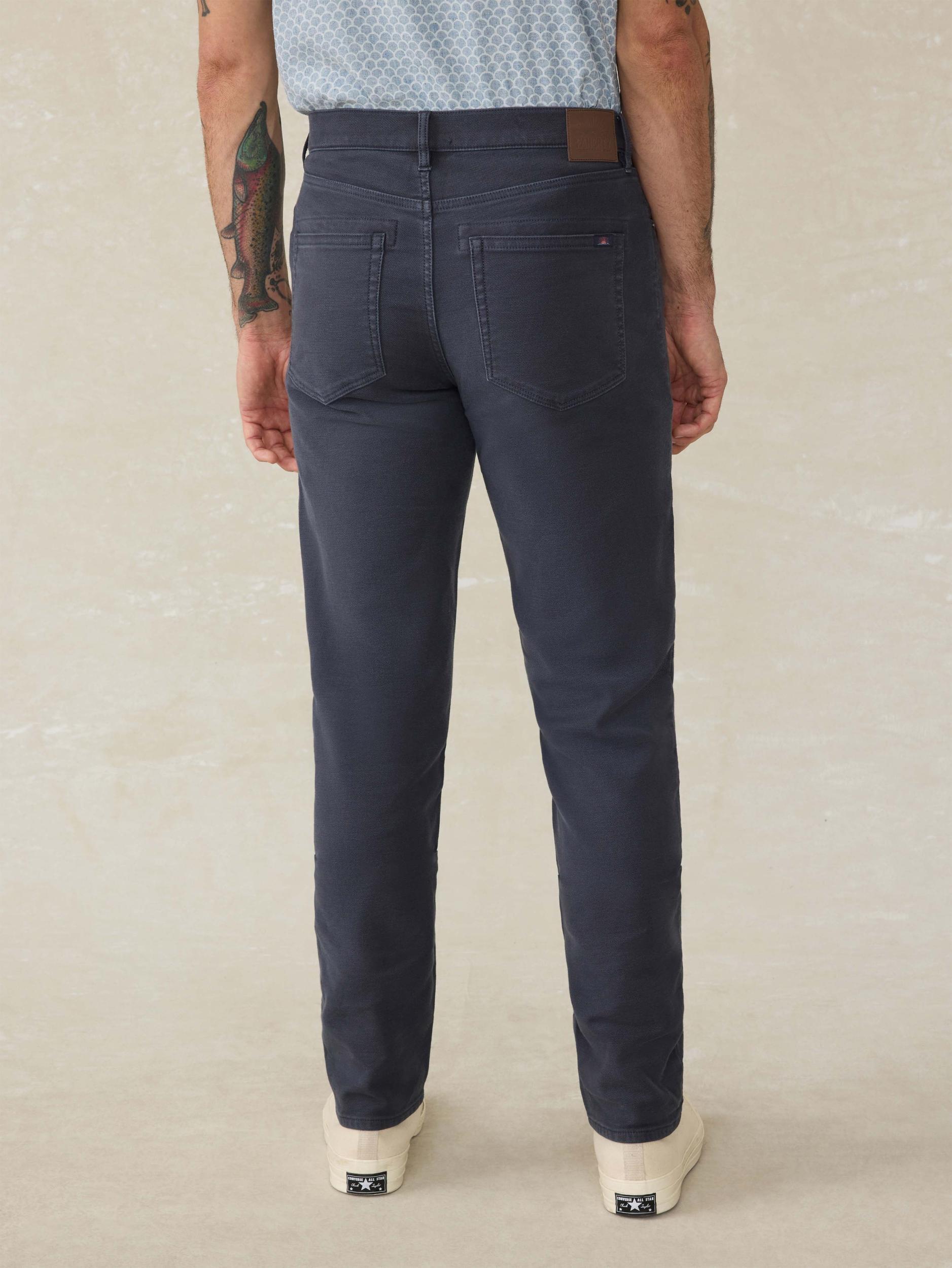 Stretch Terry 5-Pocket Pant - Navy Male Product Image