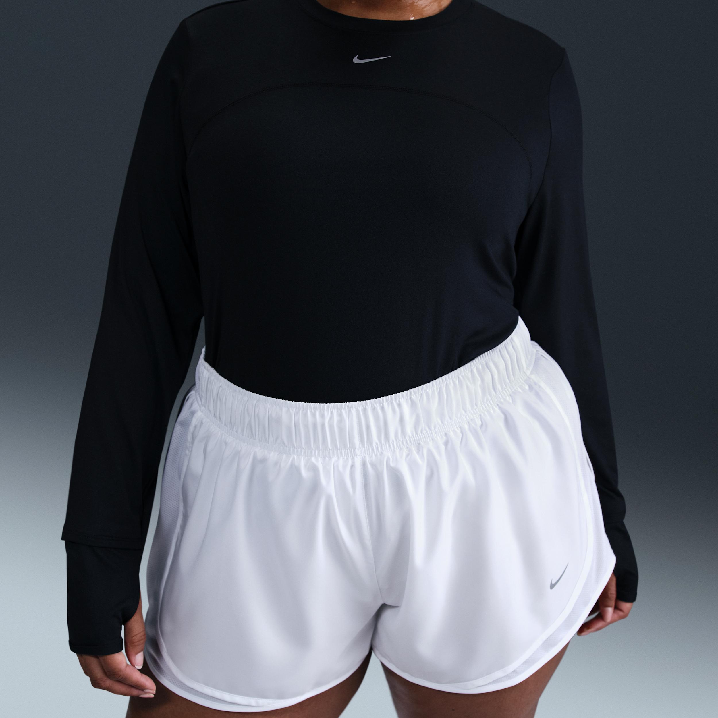 Nike Womens Tempo Dri-FIT Mid-Rise 3 Brief-Lined Running Shorts (Plus Size) | HM6098-100 Product Image