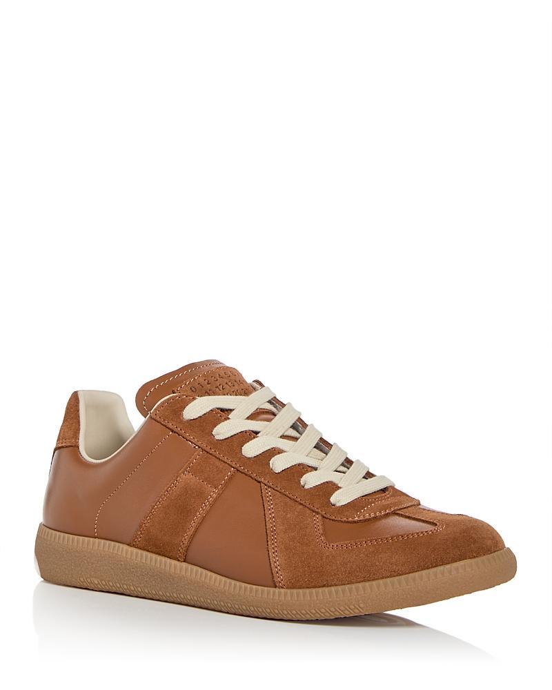 Men's Replica Leather Low-Top Sneakers Product Image